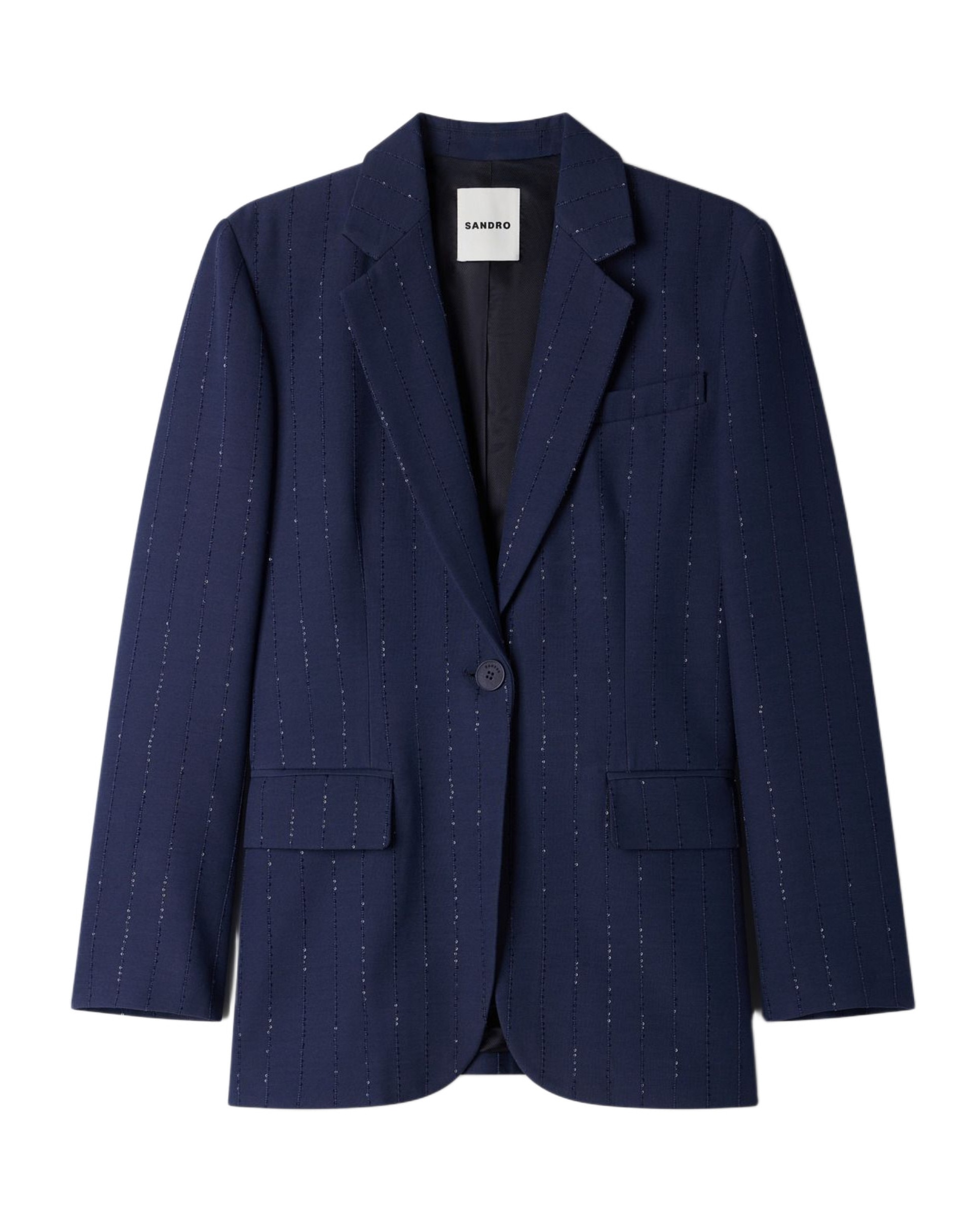 Blazer de mujer con rayas - Sandro - Azul marino Azul marino-6