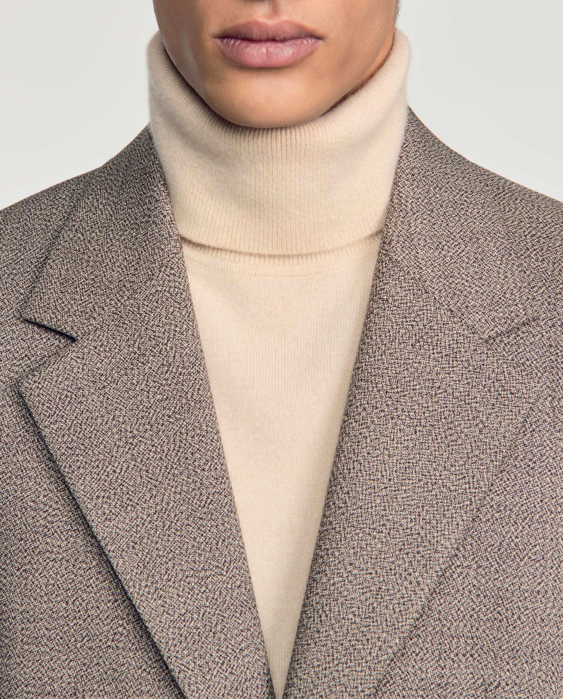 Chaqueta de traje para hombre corte ancho lana virgen - Sandro - Marrón Marrón-6