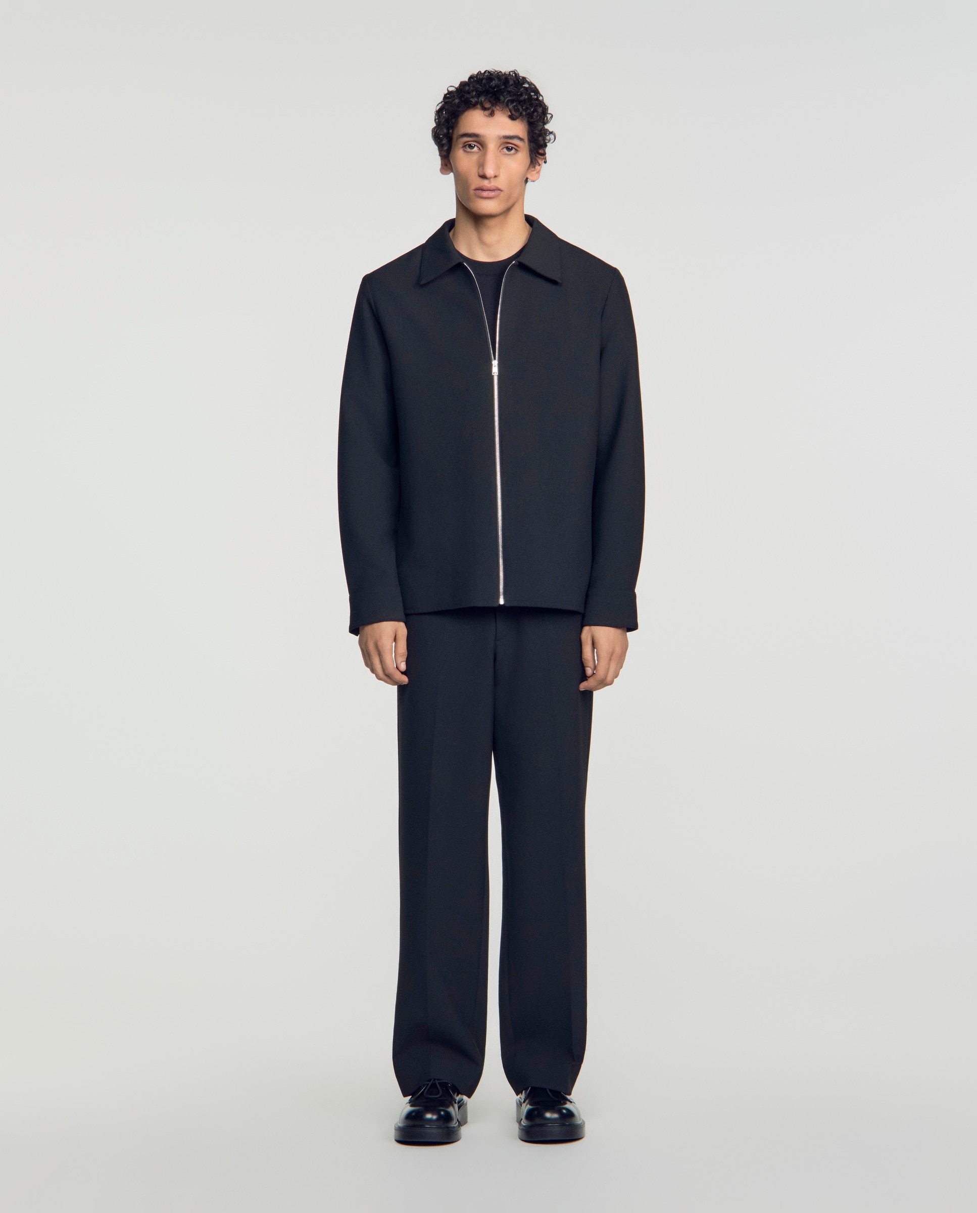 Imagen 3 de Sobrecamisa de hombre con cremallera y manga larga - Sandro - Negro Negro