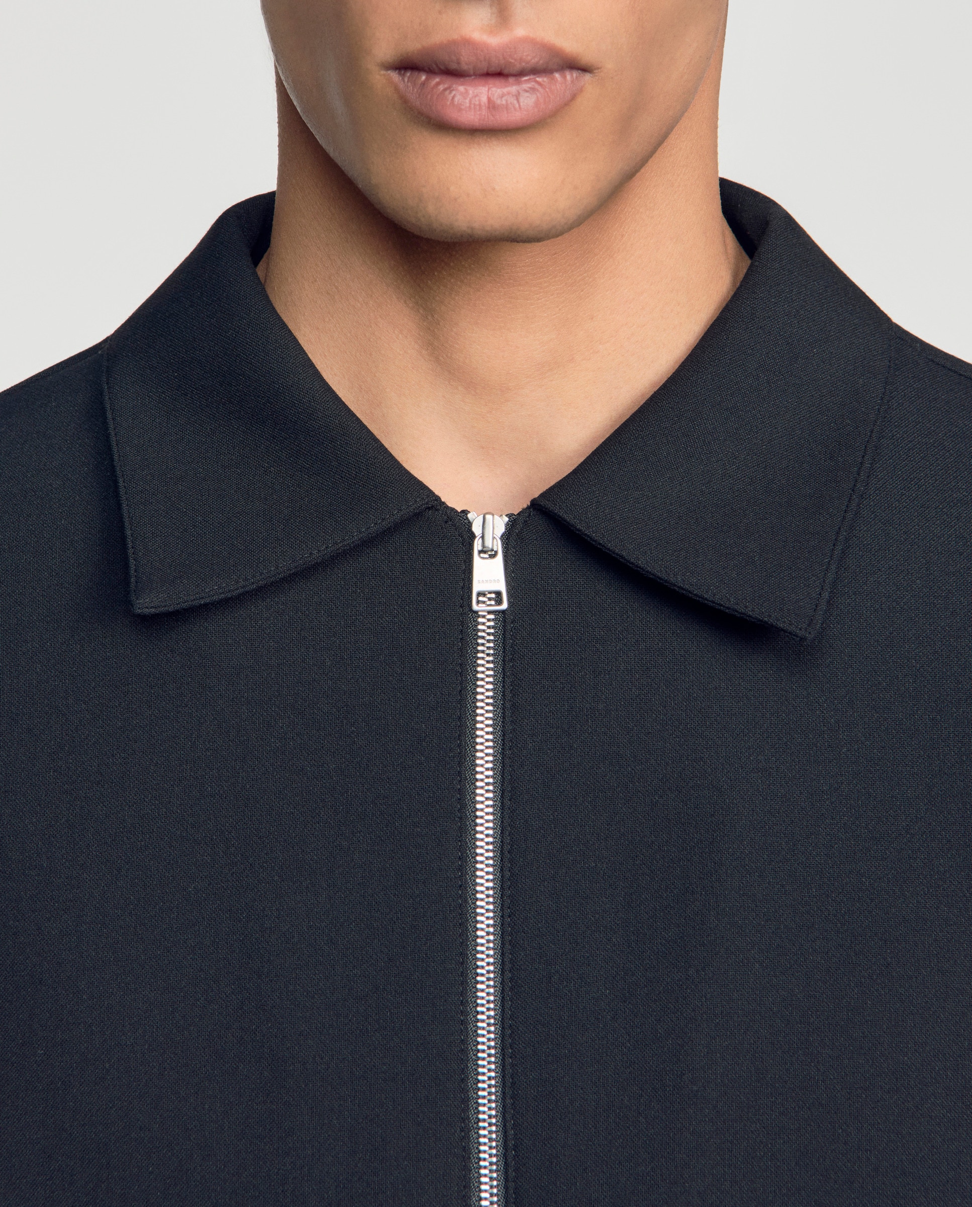Imagen 4 de Sobrecamisa de hombre con cremallera y manga larga - Sandro - Negro Negro
