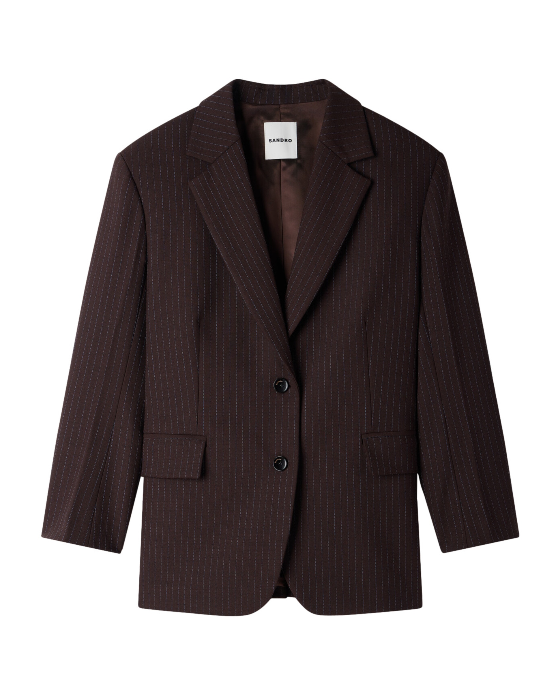Chaqueta sastre de mujer con rayas y corte ancho - Sandro - Multicolor Multicolor-6