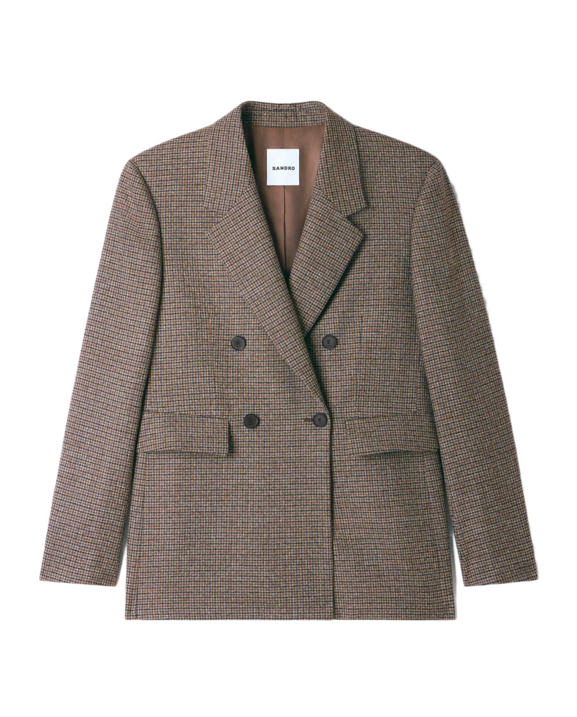 Chaqueta de traje de hombre cruzada príncipe de gales - Sandro - Multicolor Multicolor-6