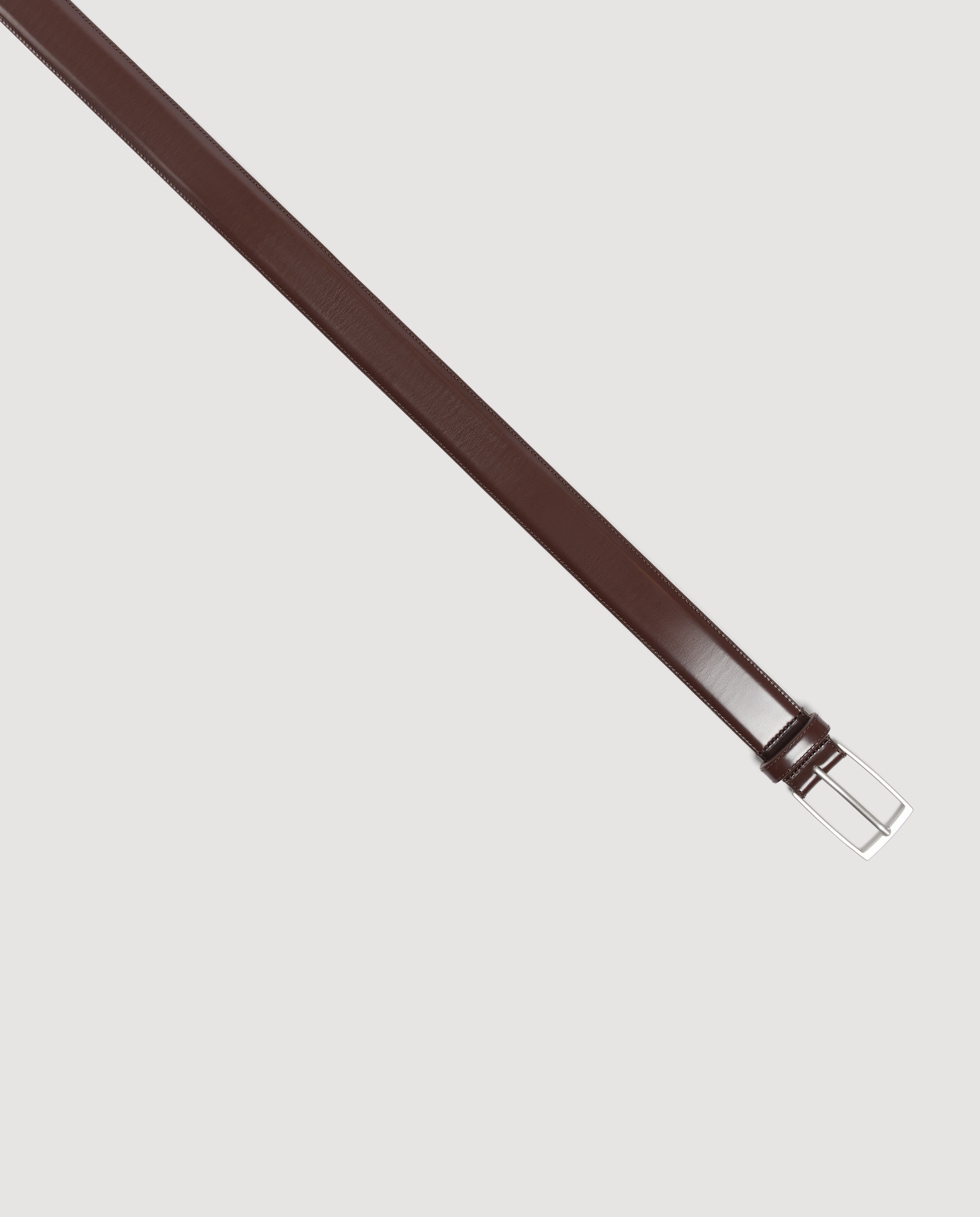 Cinturón de hombre de piel con hebilla grabada - Sandro - Marrón Marrón-2