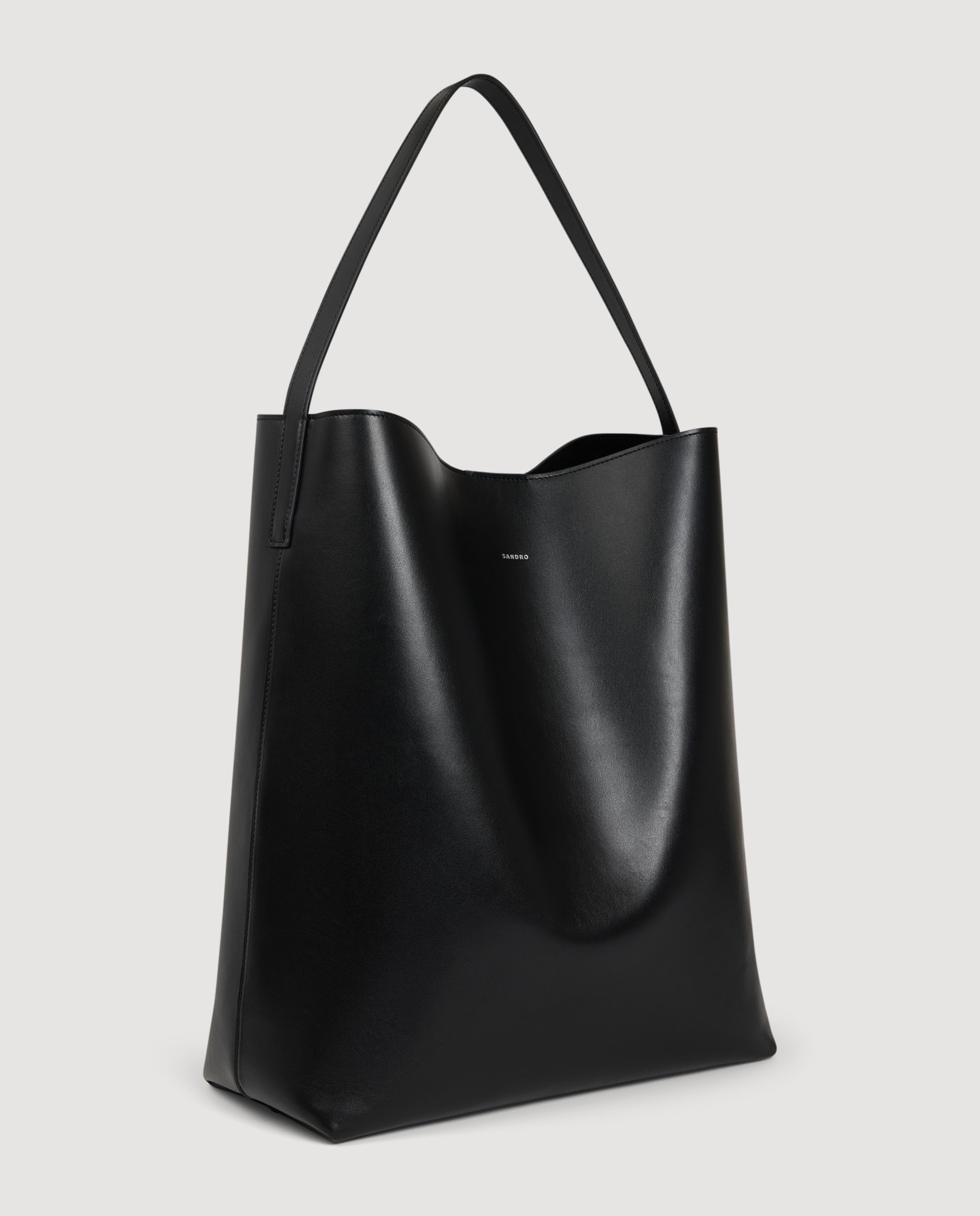 Imagen 3 de Bandolera de hombre hobo de piel - Sandro - Negro Negro