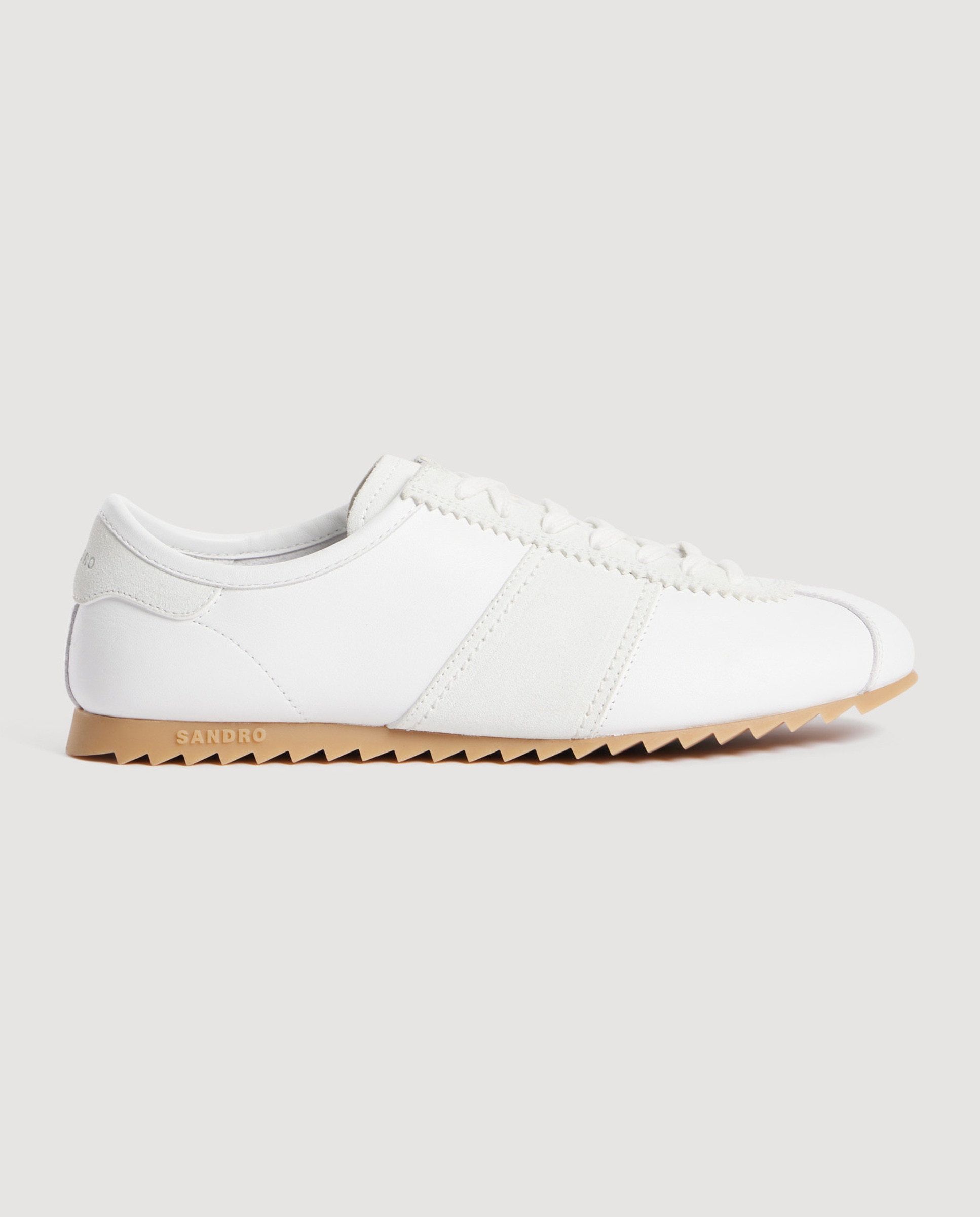 Imagen 0 de Zapatillas de hombre retro con cuero y ante Blanco
