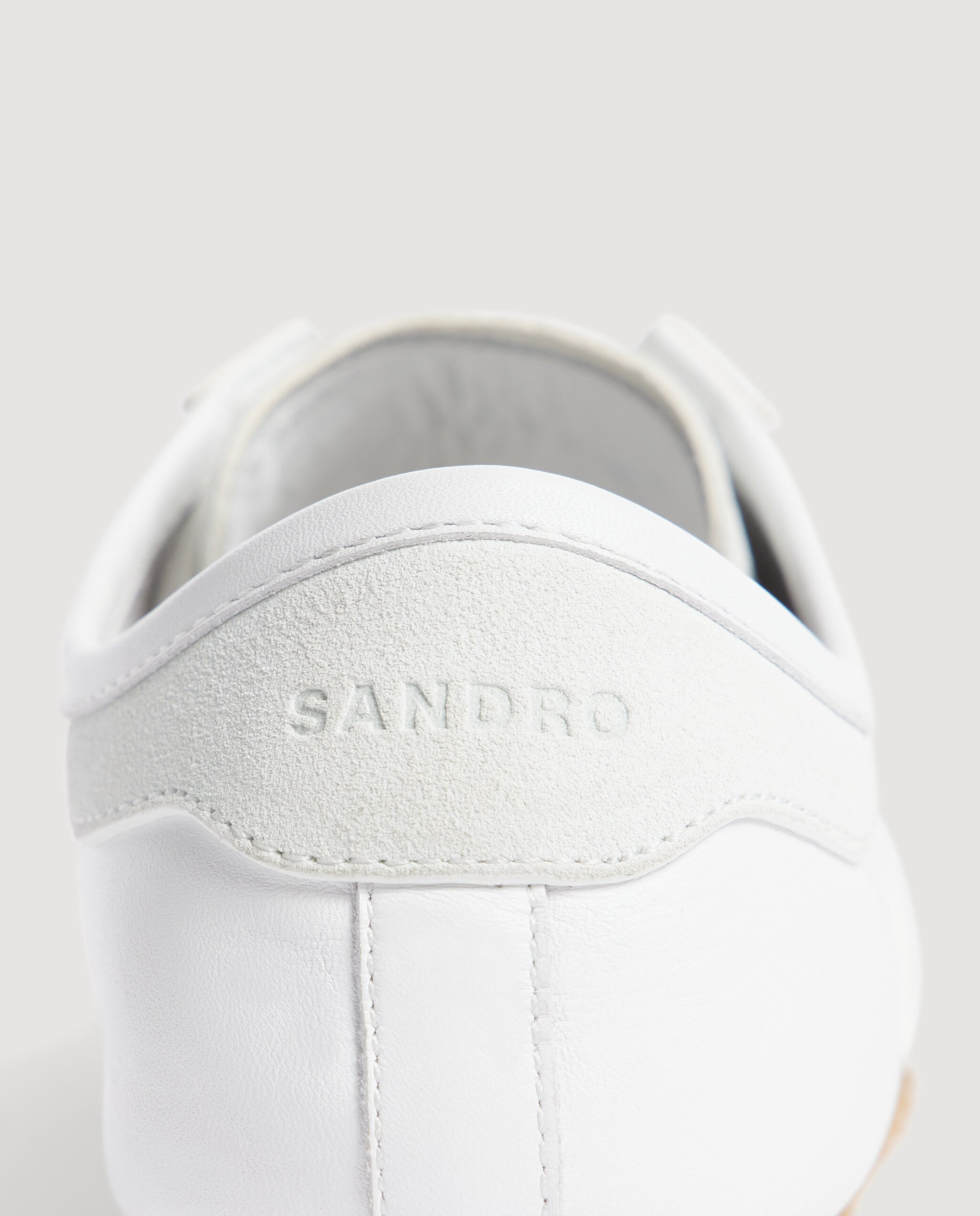 Zapatillas de hombre retro con cuero y ante - Sandro - Blanco Blanco-3