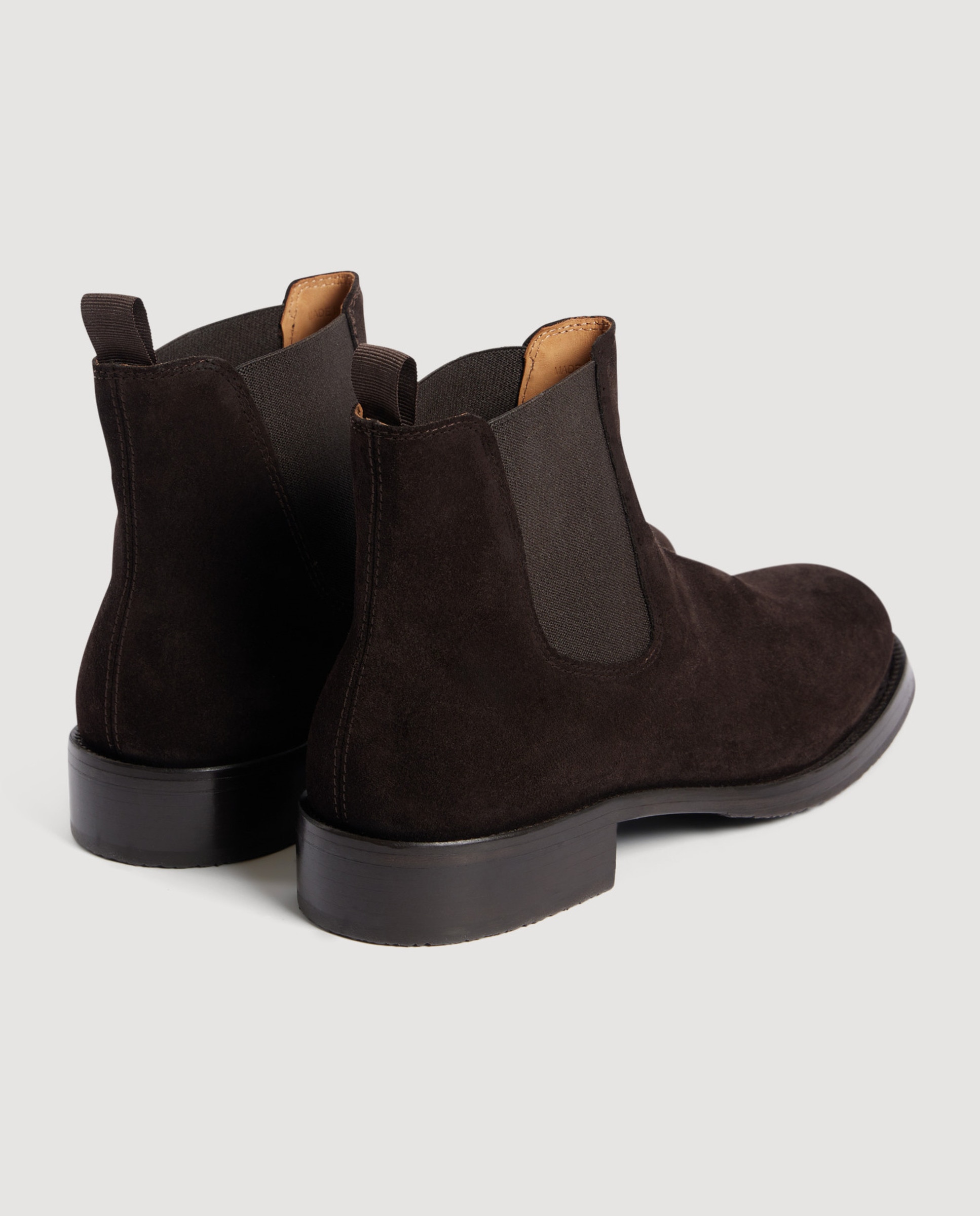 Imagen 3 de Botines chelsea de hombre de serraje con elásticos - Sandro - Marrón oscuro Marrón oscuro