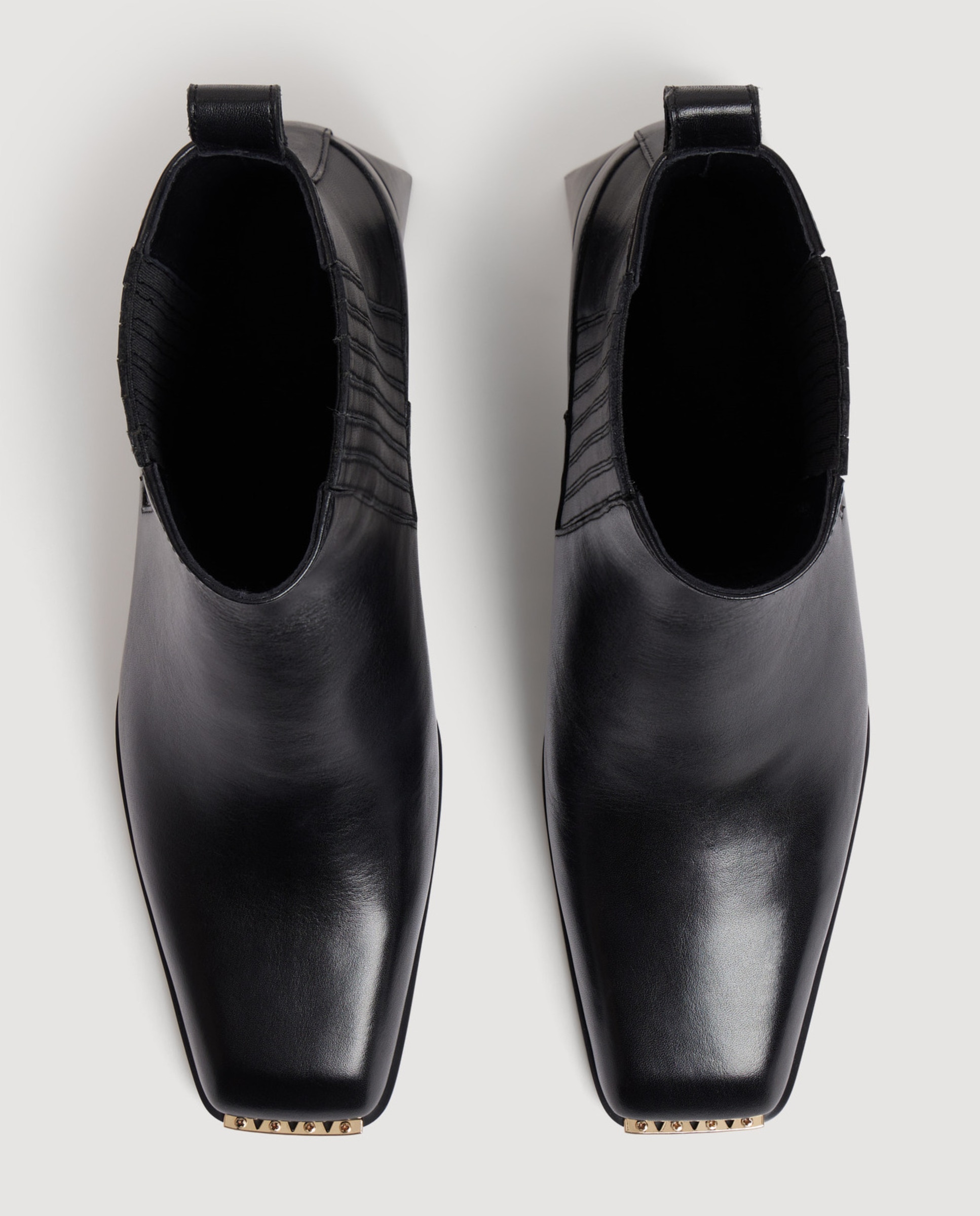 Botines chelsea de mujer de piel de becerro y básicos - Sandro - Negro Negro-4