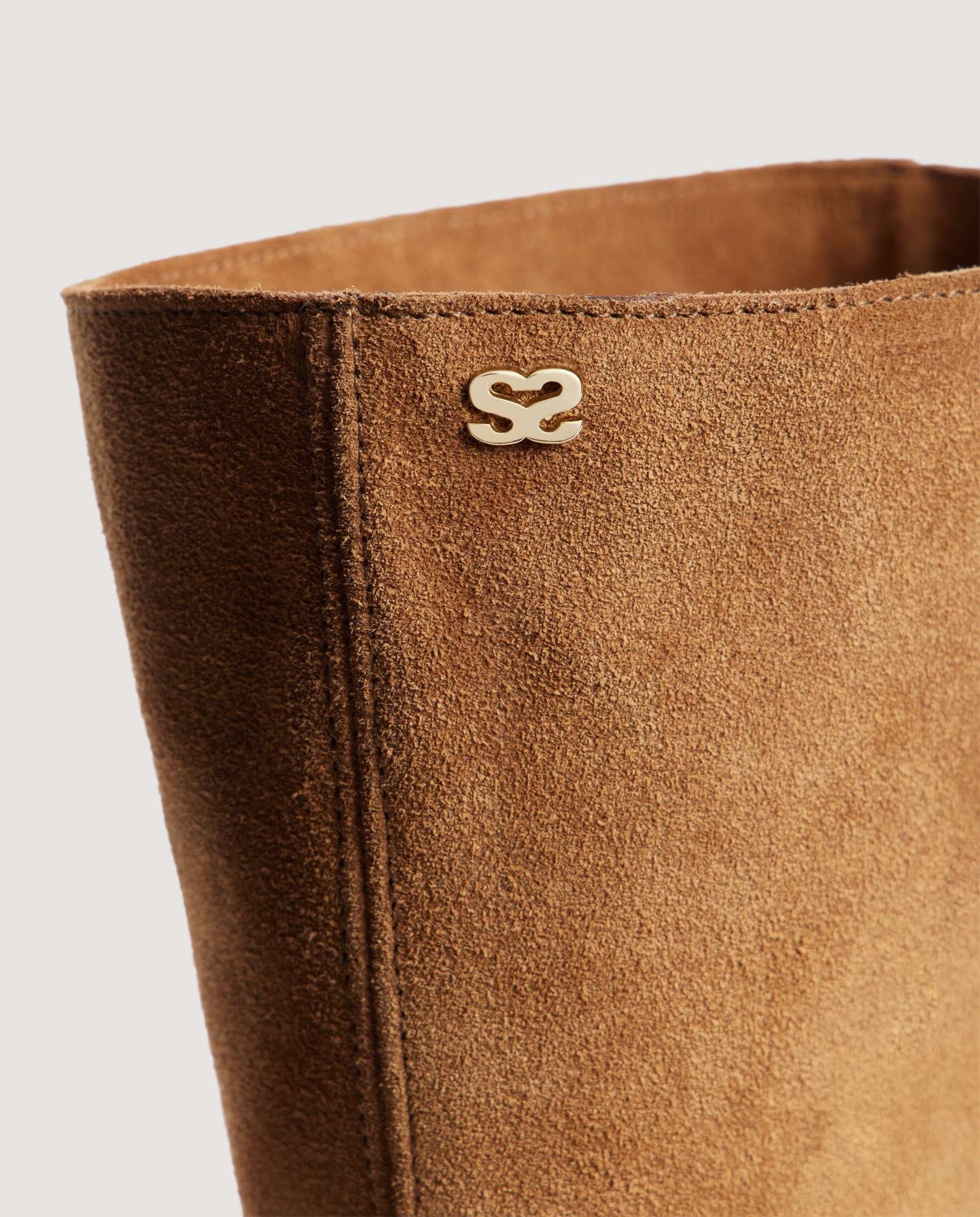 Botas cowboy de mujer de ante y piel - Sandro - Marrón Marrón-4
