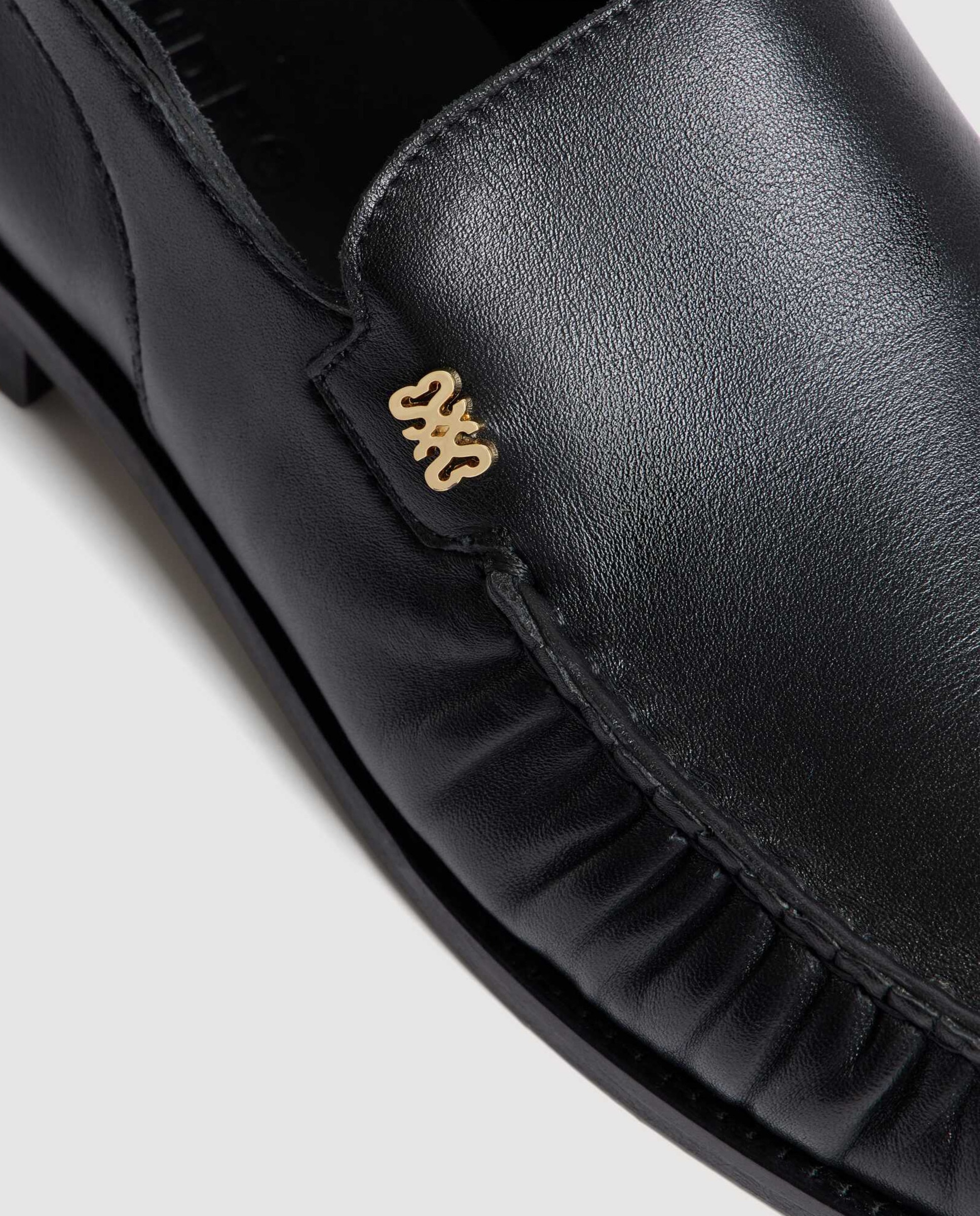 Mocasines de mujer de cuero con hebilla - Sandro - Negro Negro-4