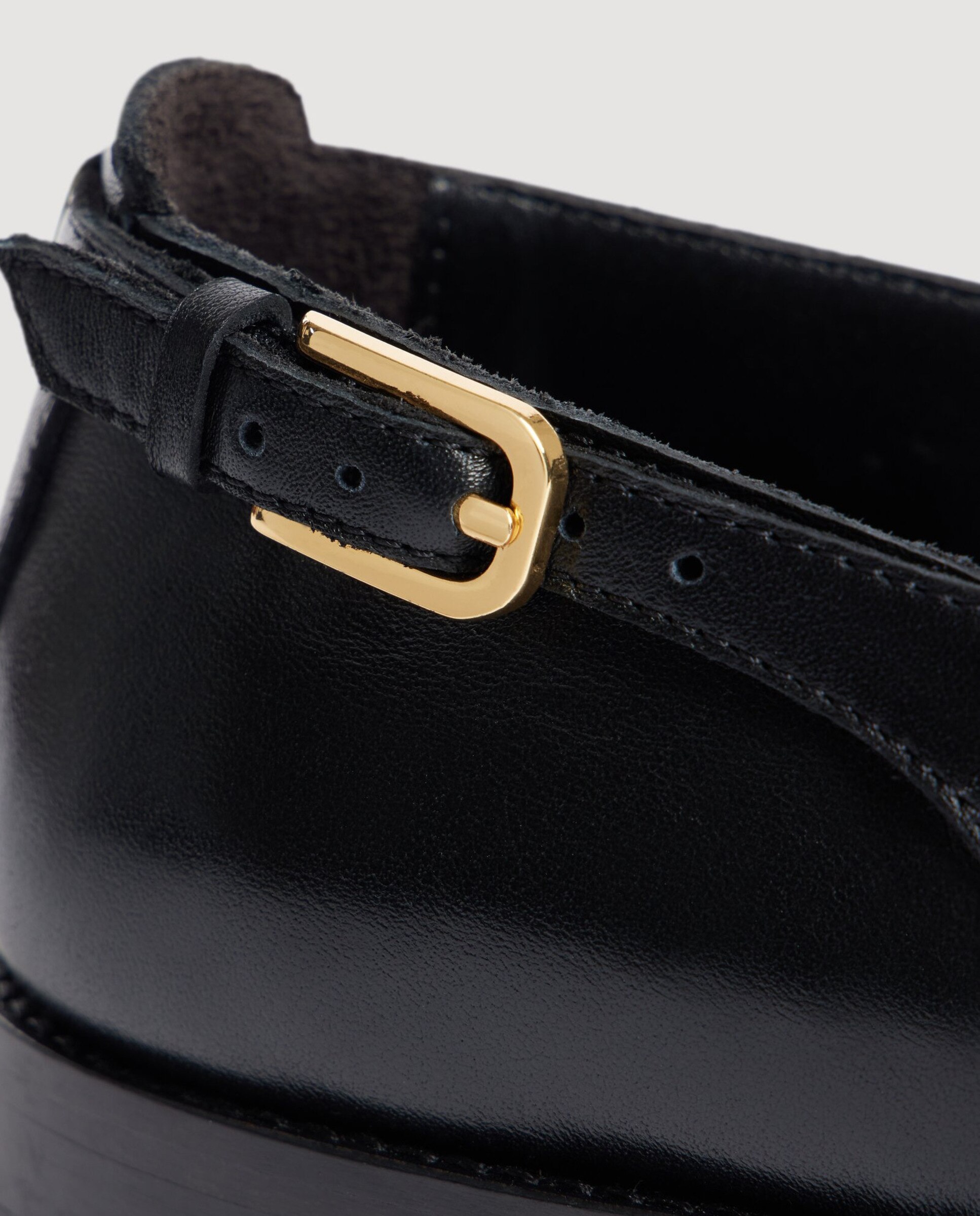 Mocasines de mujer de cuero con hebilla - Sandro - Negro Negro-5