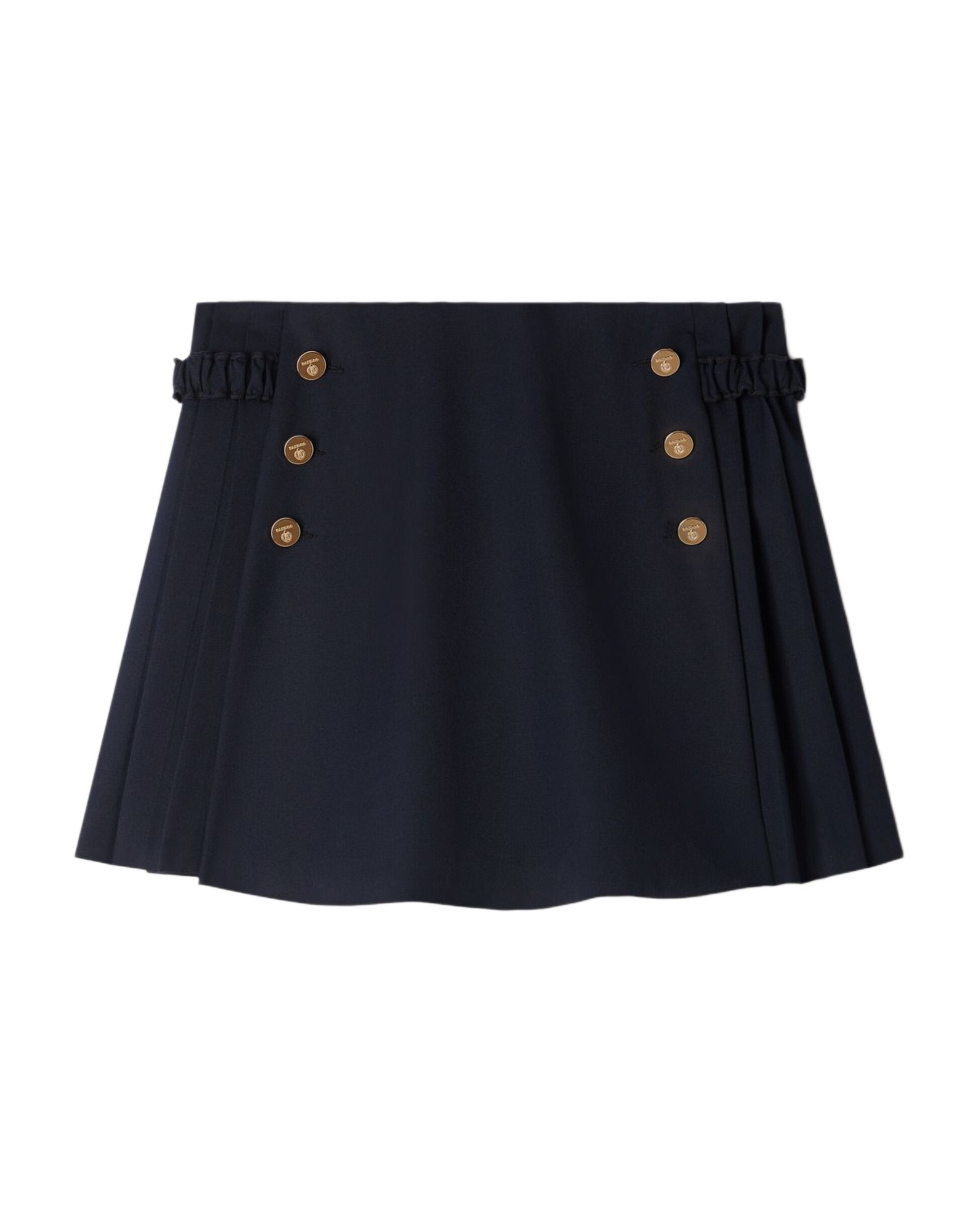 Falda pantalón de lana evasé con botones - Sandro - Azul marino Azul marino-7