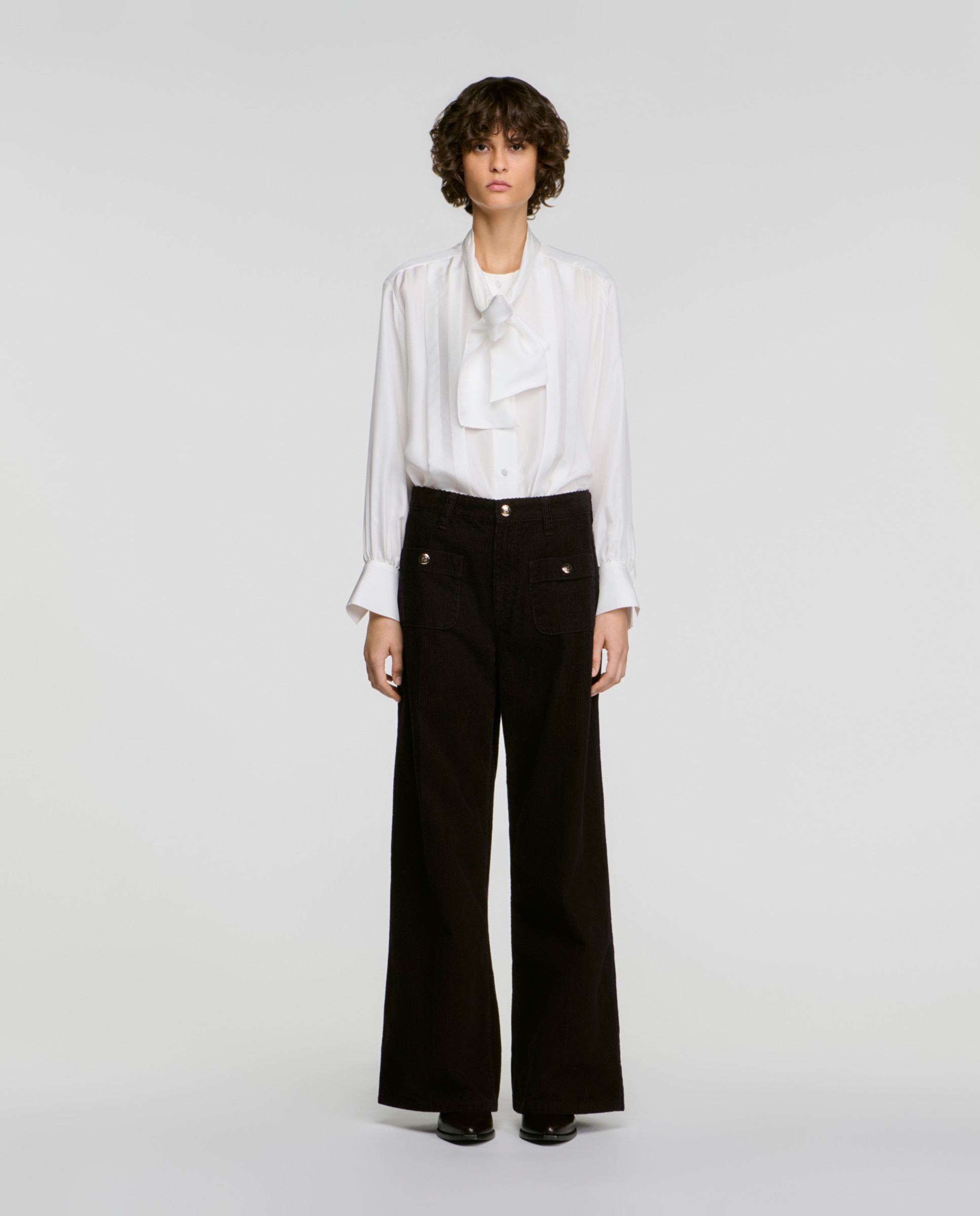 Imagen 0 de Pantalones de mujer rectos de terciopelo 100% algodón Rojo