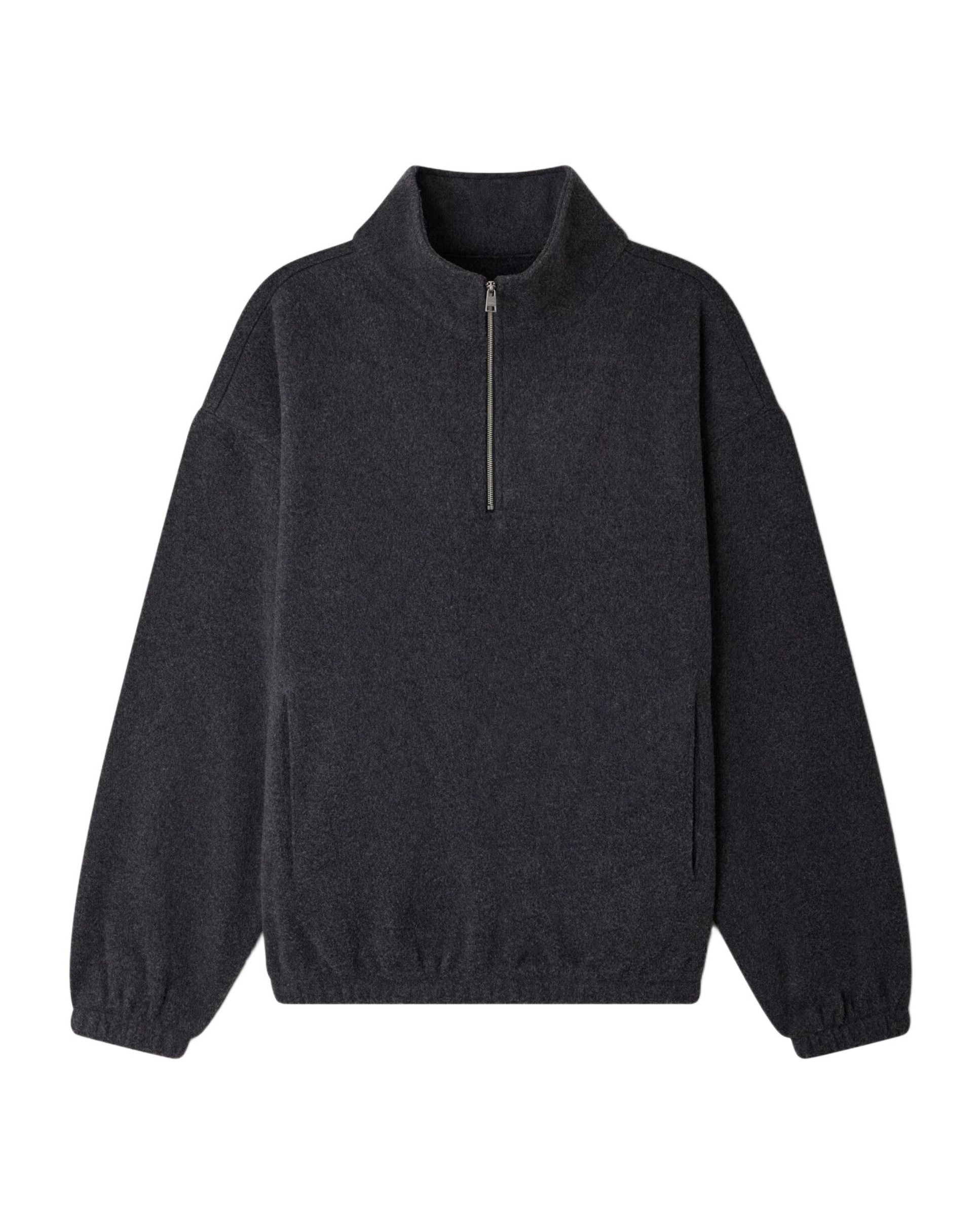 Sudadera con cremallera de hombre oversize cuello alto - Sandro - Gris oscuro Gris oscuro-6
