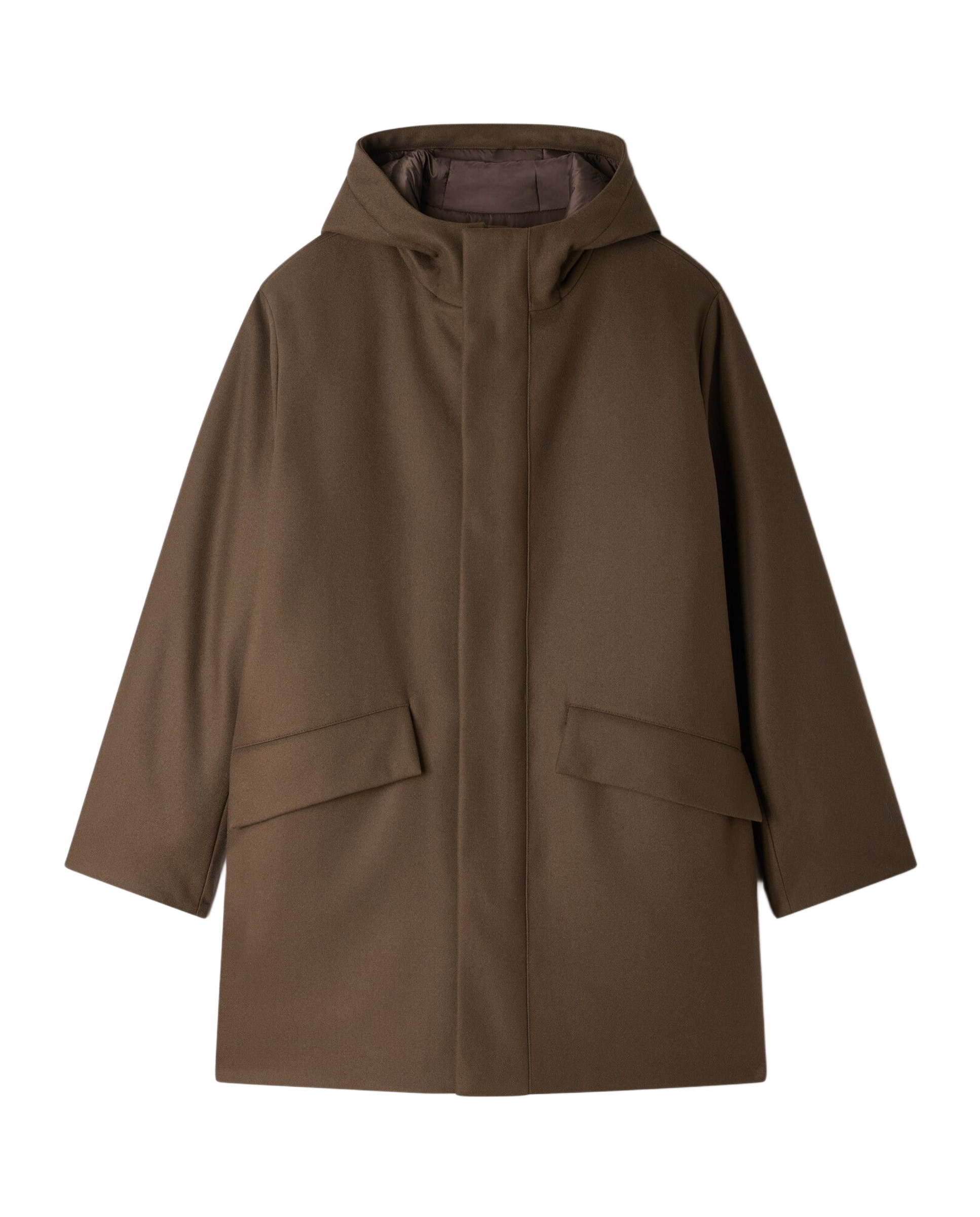 Parka de hombre acolchada con capucha de lana y cachemira - Sandro - Topo Topo-6