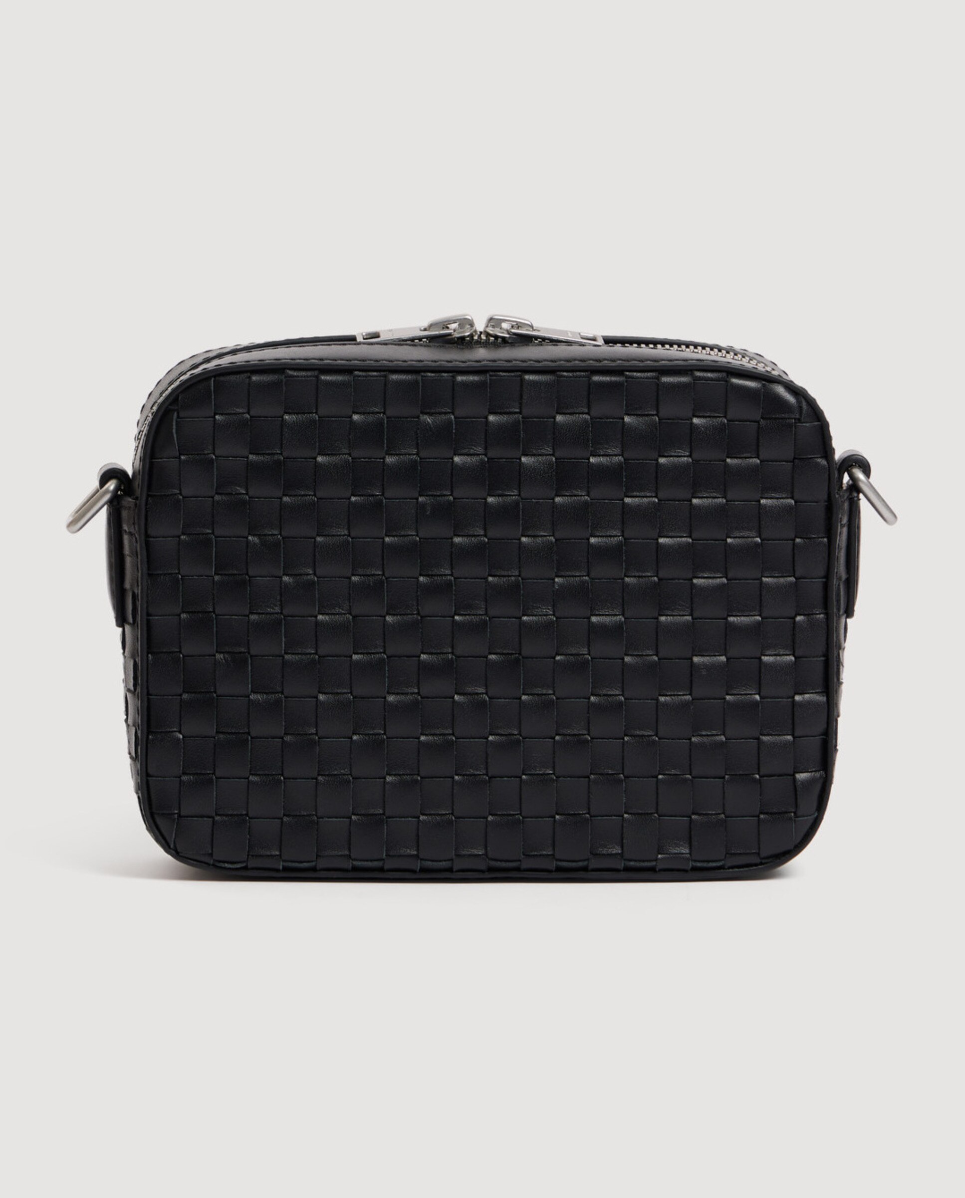 Bandolera de hombre pequeña de piel saffiano - Sandro - Negro Negro-3