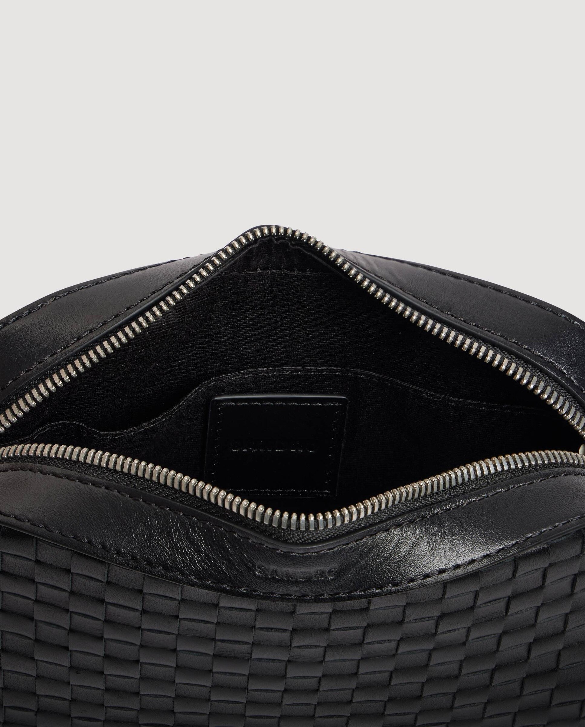 Bandolera de hombre pequeña de piel saffiano - Sandro - Negro Negro-5