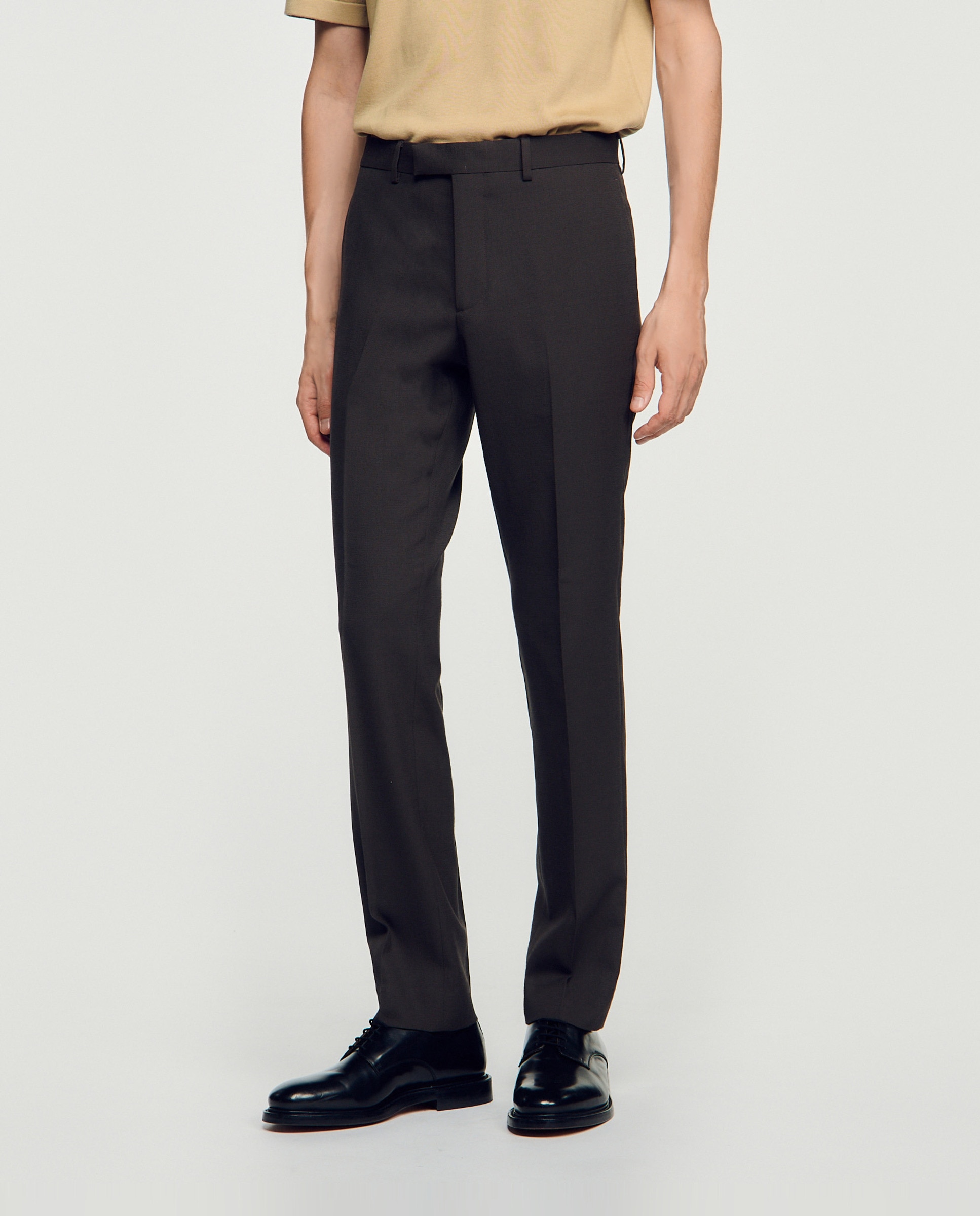 Pantalón de traje de hombre corte clásico lana - Sandro - Gris oscuro Gris oscuro-3