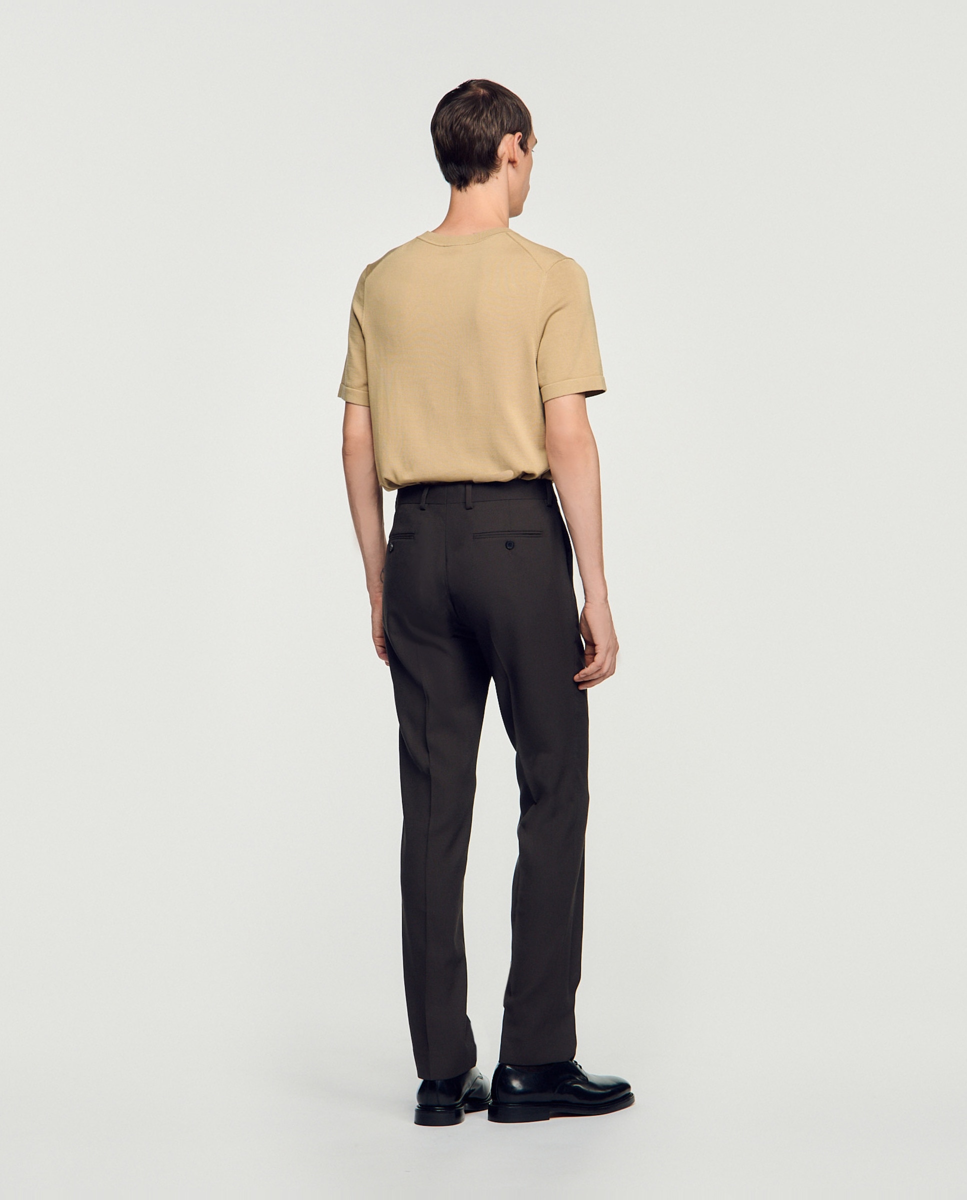 Pantalón de traje de hombre corte clásico lana - Sandro - Gris oscuro Gris oscuro-4