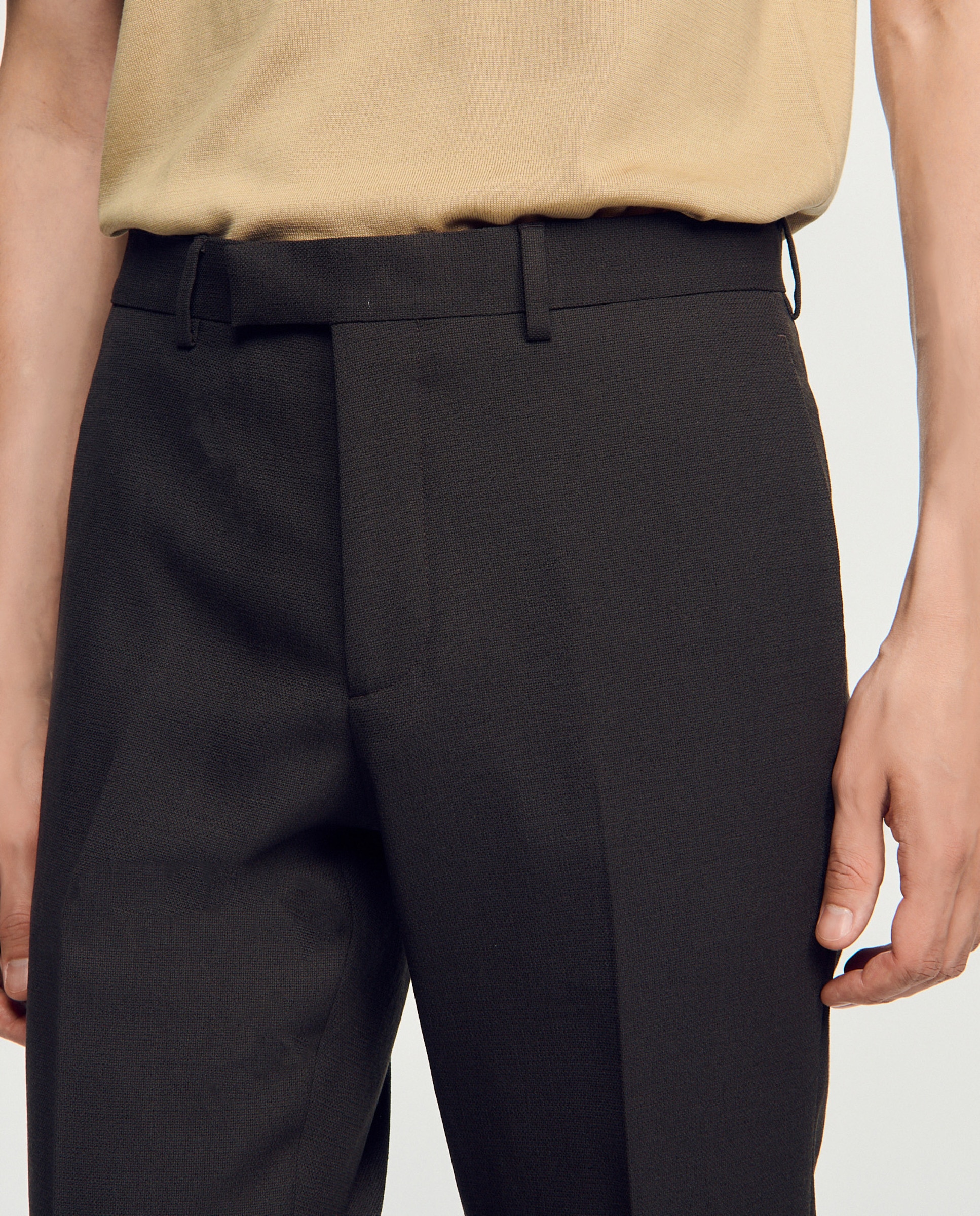 Pantalón de traje de hombre corte clásico lana - Sandro - Gris oscuro Gris oscuro-5