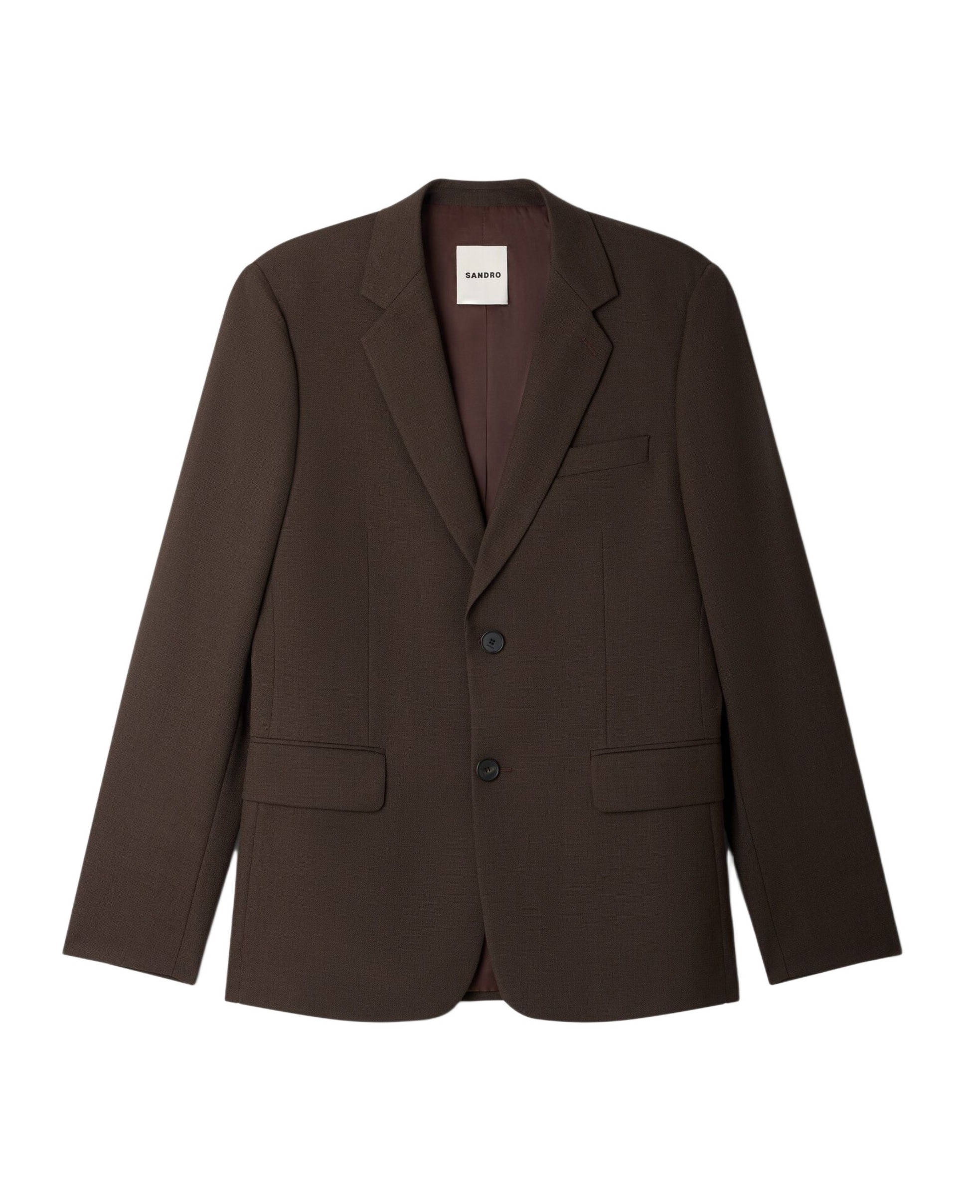 Chaqueta de traje de hombre con corte clásico de lana - Gris oscuro Gris oscuro-6