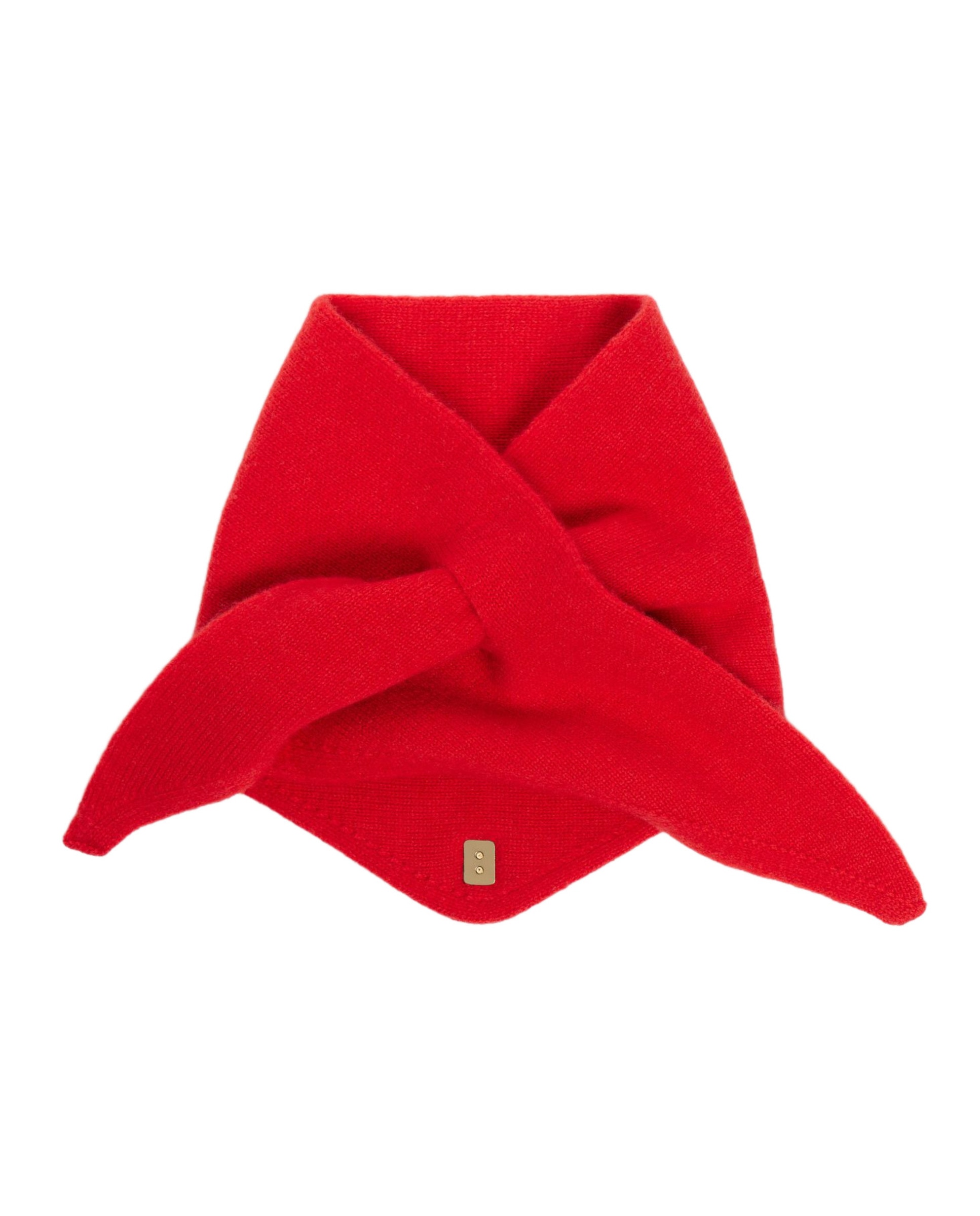 Imagen 0 de Bandana de mujer de lana de punto fino para anudar Rojo
