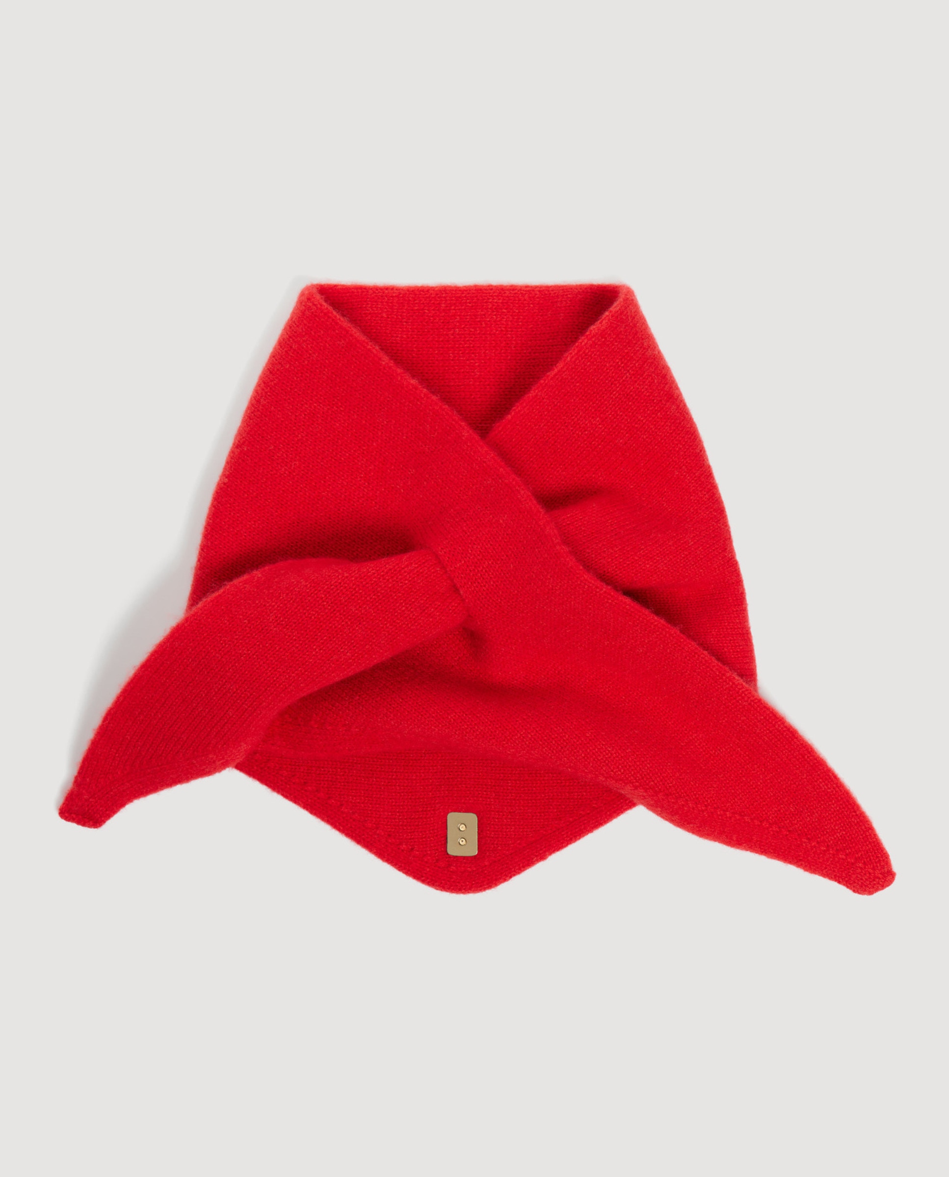 Bandana de mujer de lana de punto fino para anudar - Sandro - Rojo Rojo-5