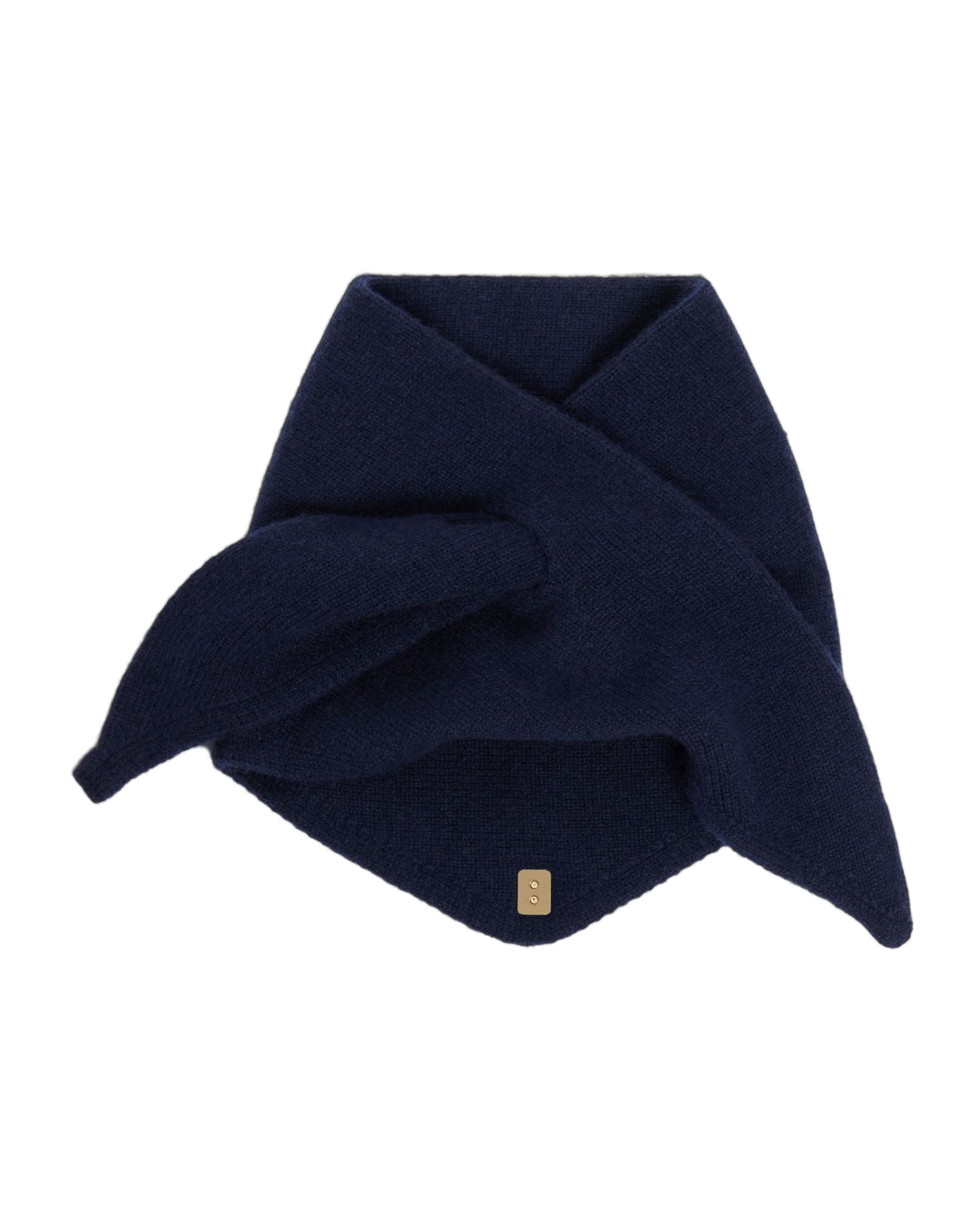 Bandana de mujer de lana de punto fino para anudar - Sandro - Azul marino Azul marino-1