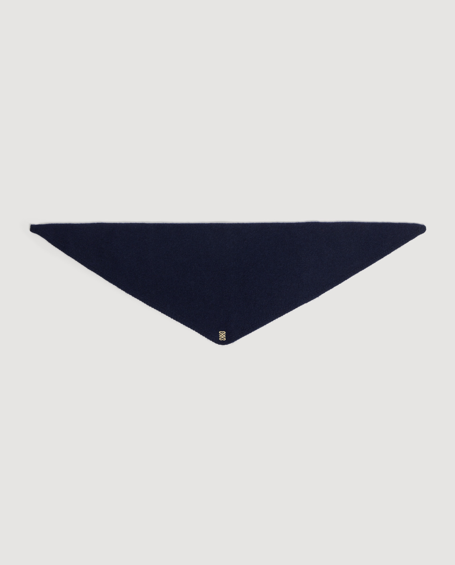 Bandana de mujer de lana de punto fino para anudar - Sandro - Azul marino Azul marino-3
