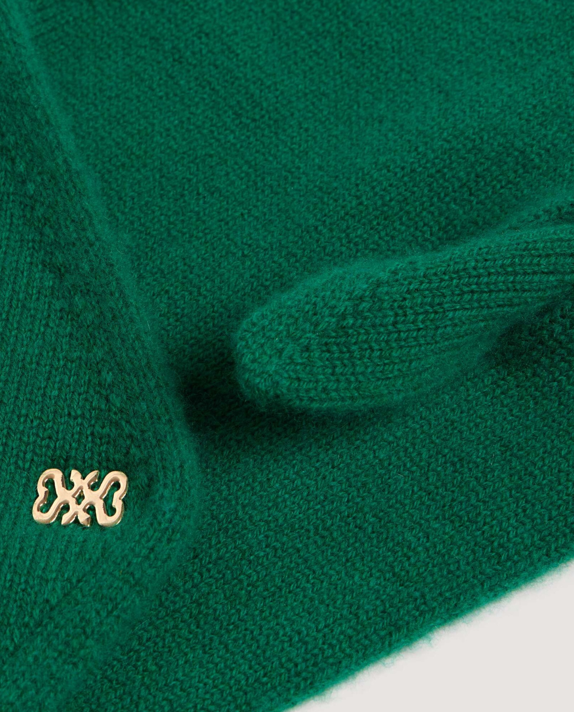 Bandana de mujer de lana de punto fino para anudar - Sandro - Verde Verde-3