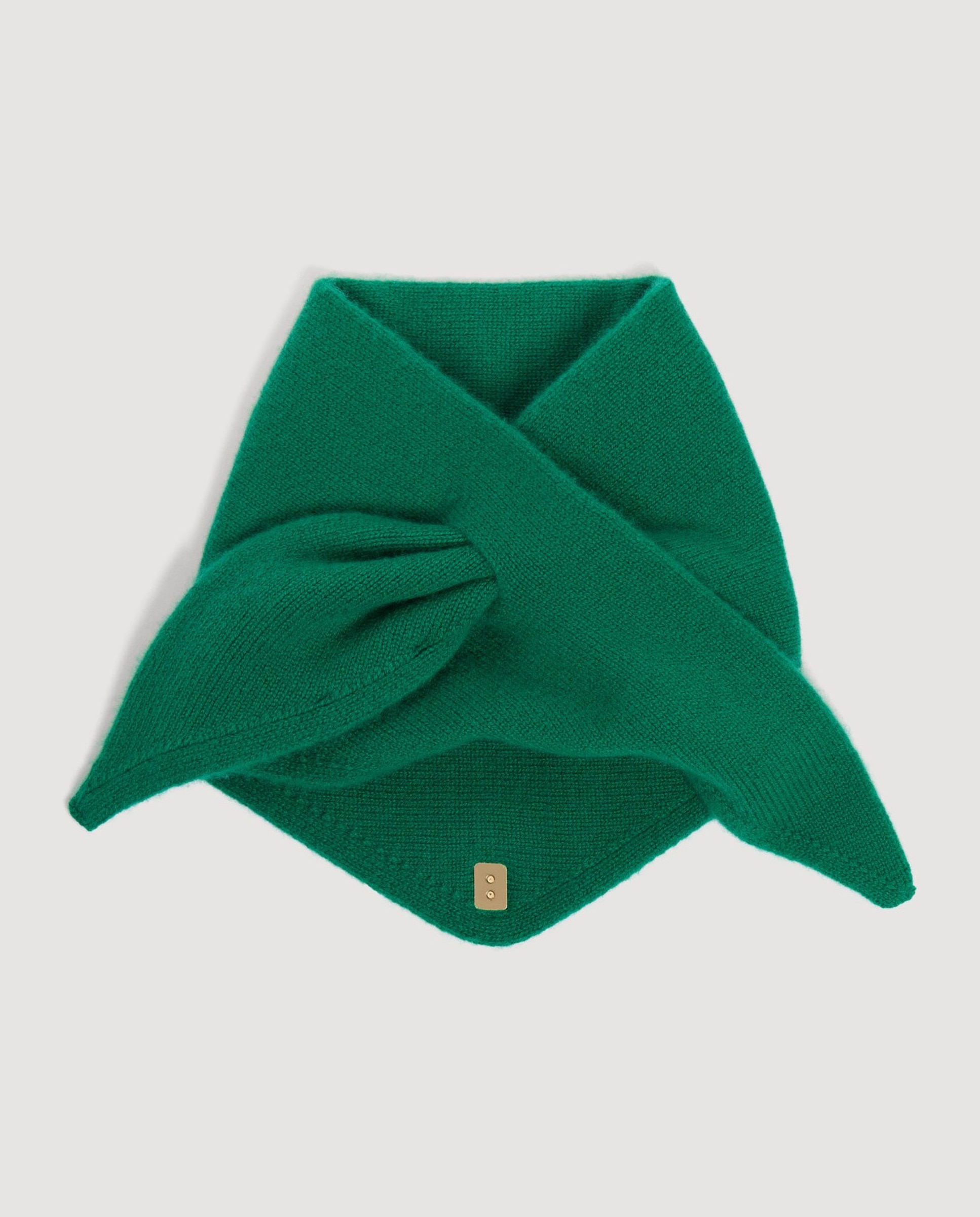 Bandana de mujer de lana de punto fino para anudar - Sandro - Verde Verde-4