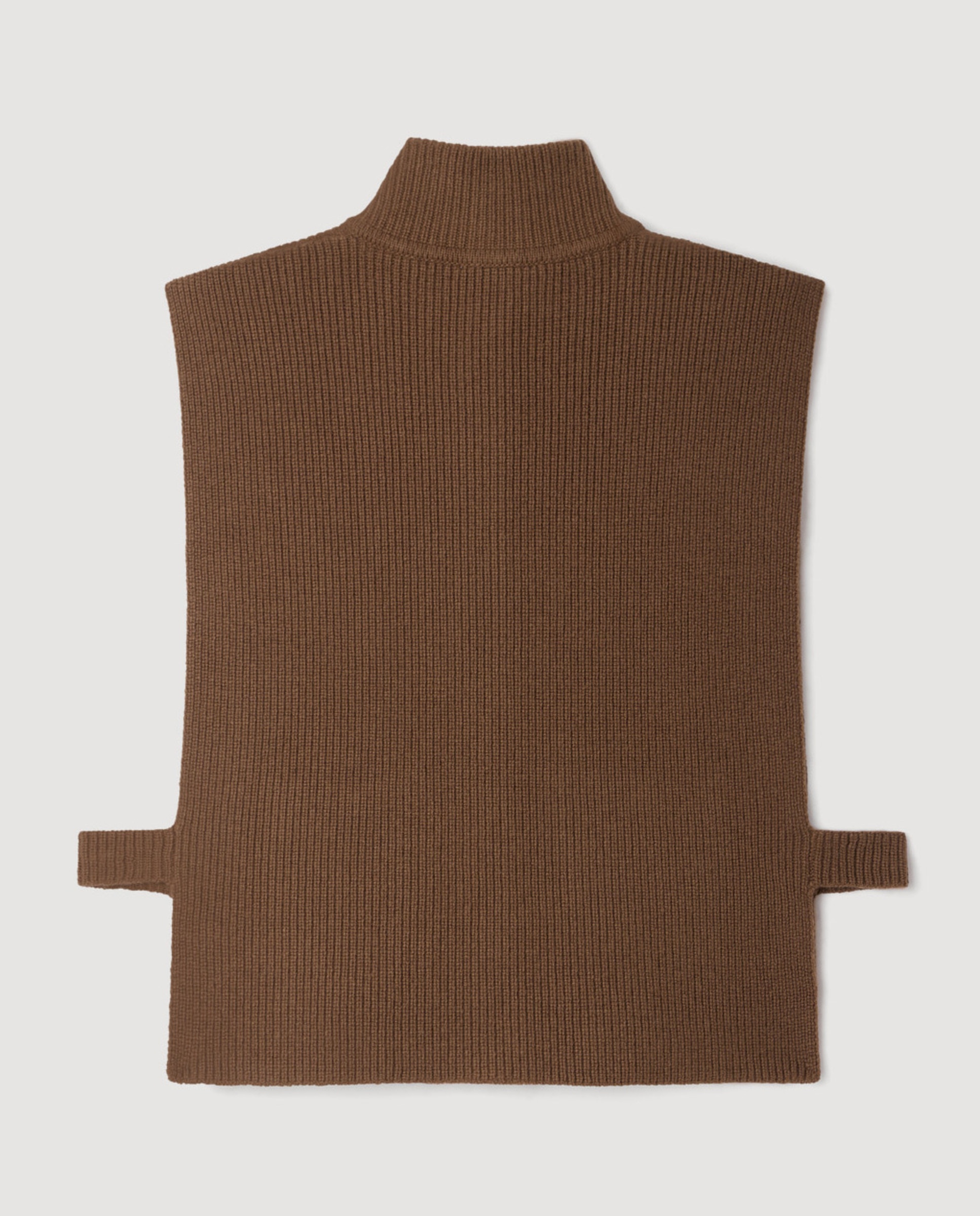Cuello alto de mujer de lana y cachemira con bolsillos y botones de fantasía - Sandro - Gris Gris-3