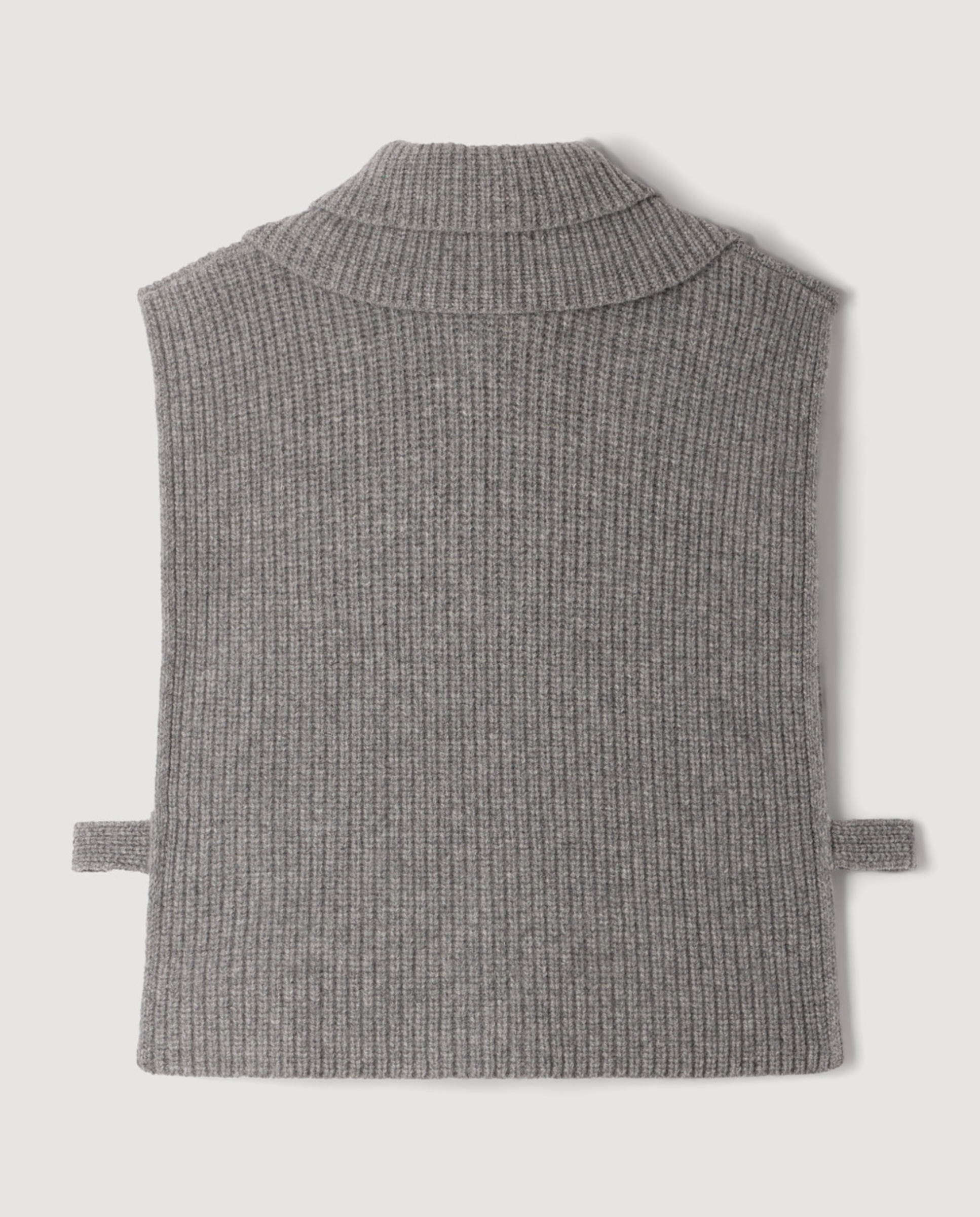 Imagen 3 de Cuello de mujer alto con cremallera de lana - Sandro - Gris Gris