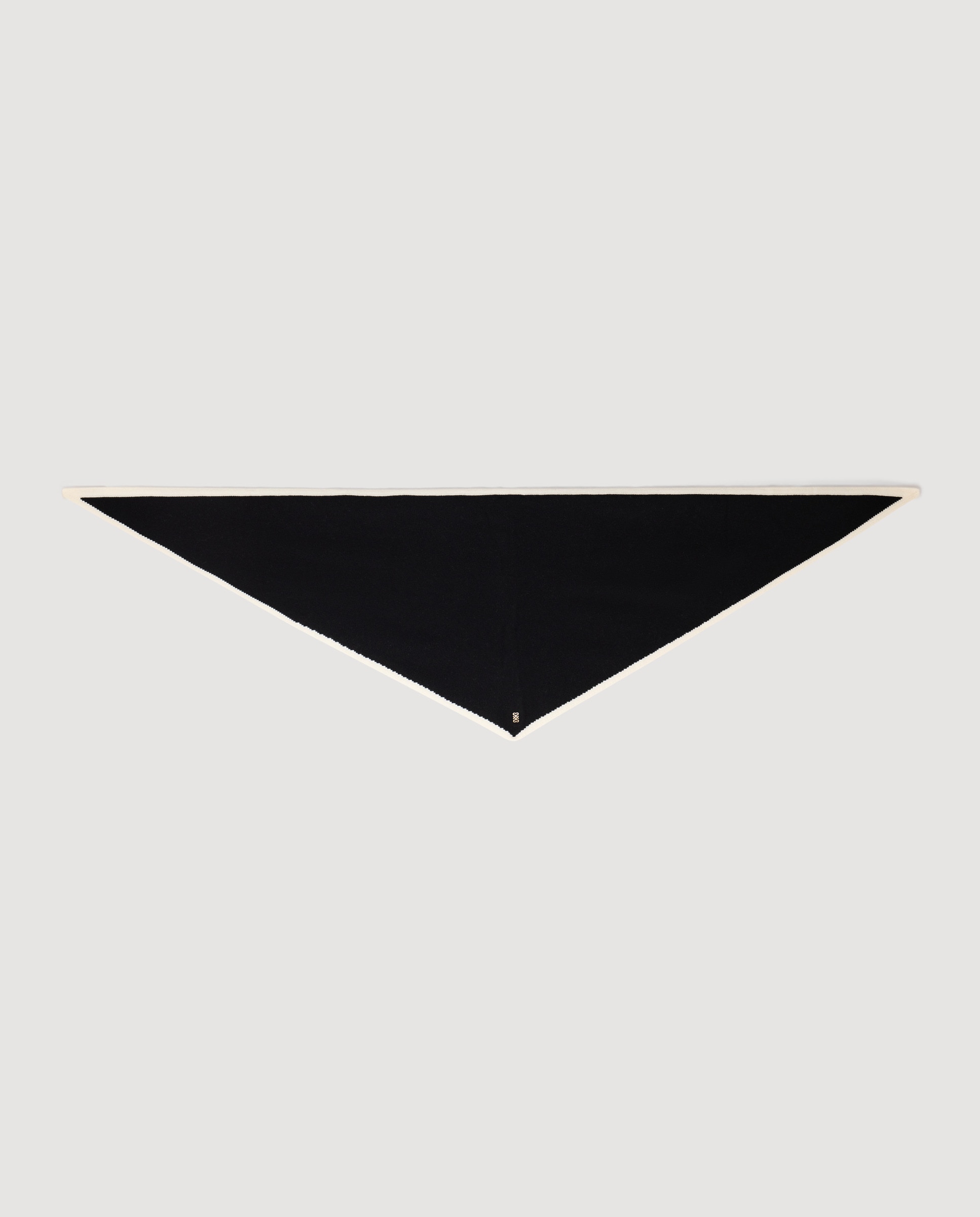 Imagen 3 de Pañuelo de mujer triangular bicolor de lana y cachemira - Sandro - Negro Negro