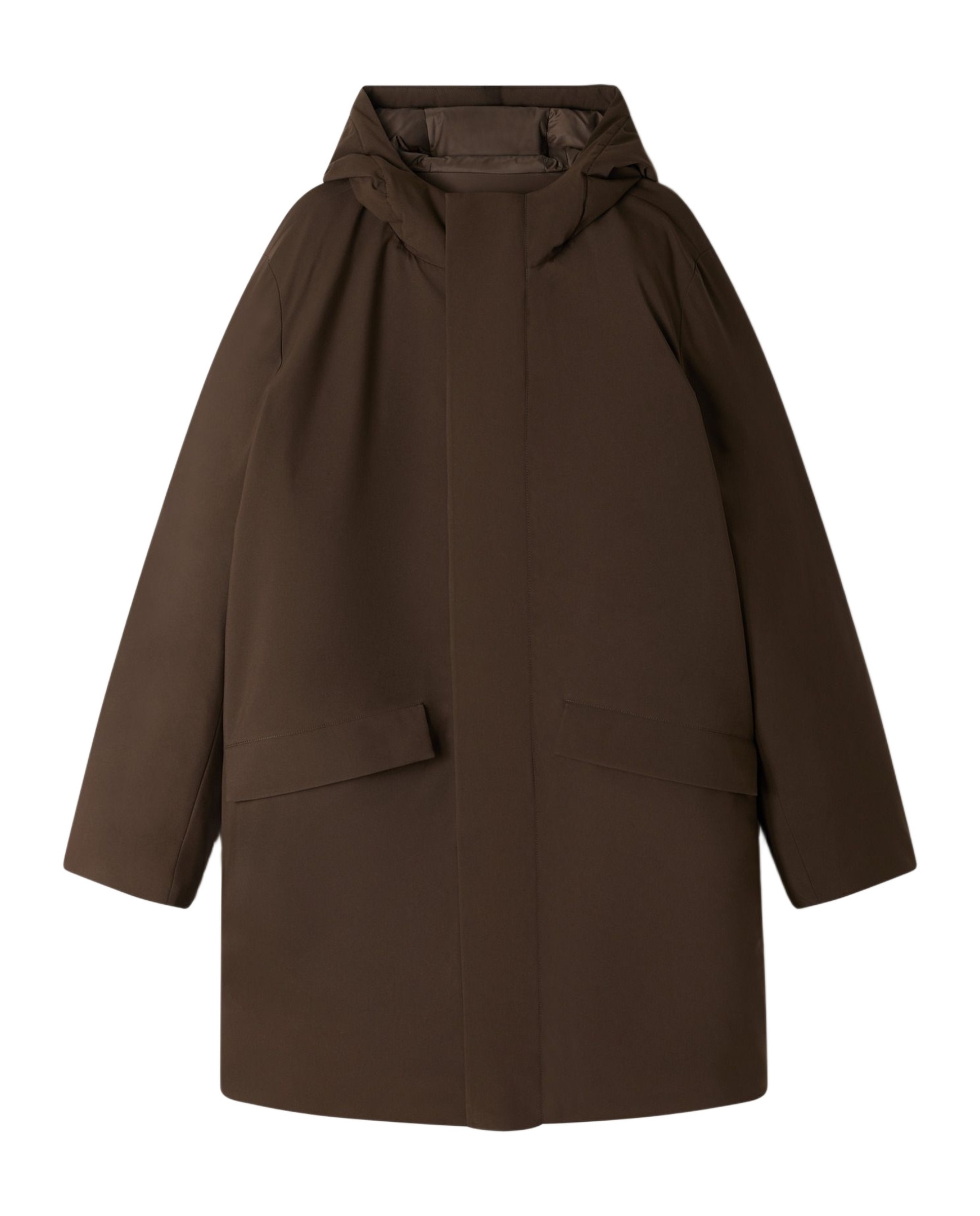 Parka de hombre acolchada con capucha de cuello alto - Sandro - Topo Topo-6