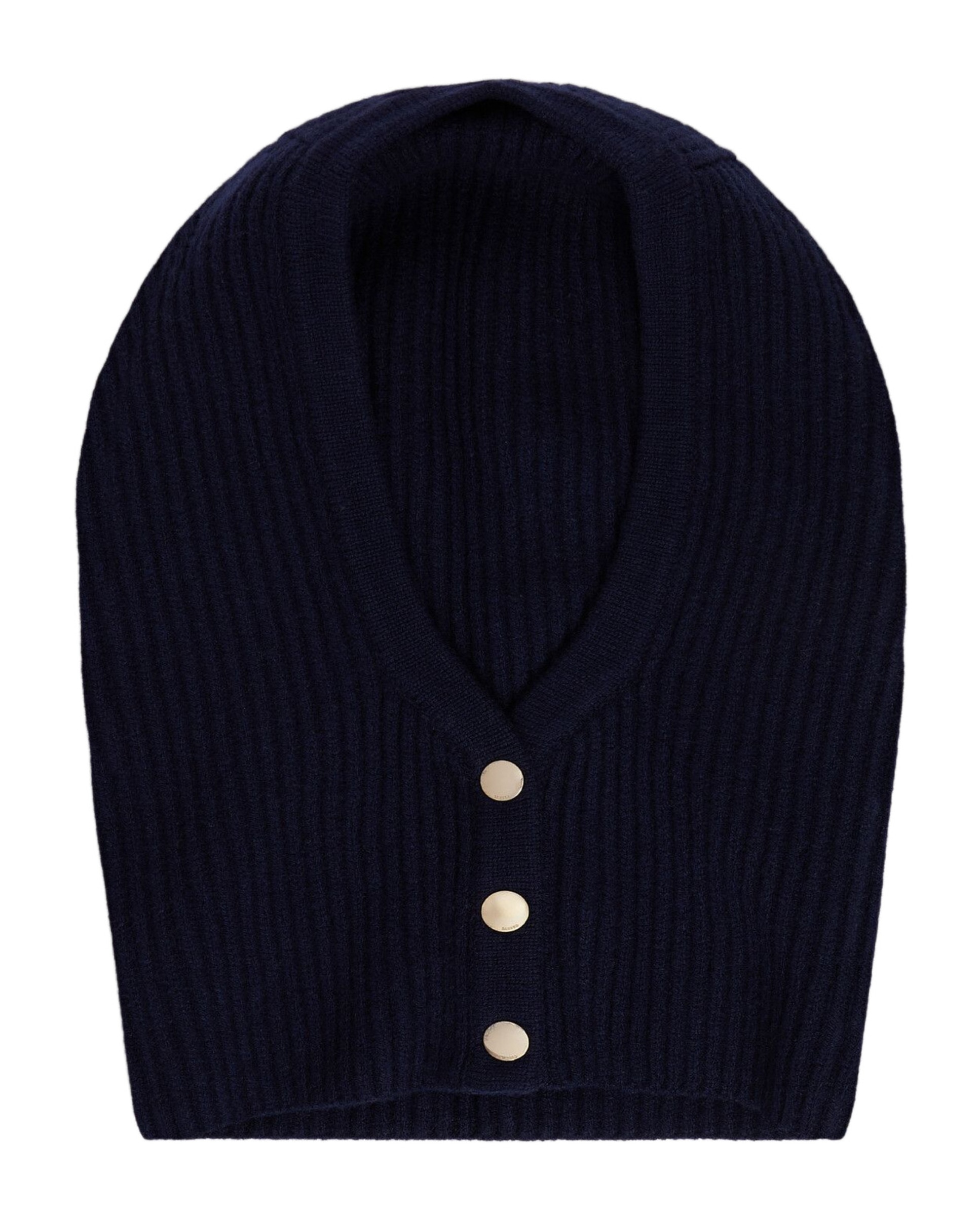 Imagen 1 de Gorro balaclava para mujer de lana acanalada Azul marino