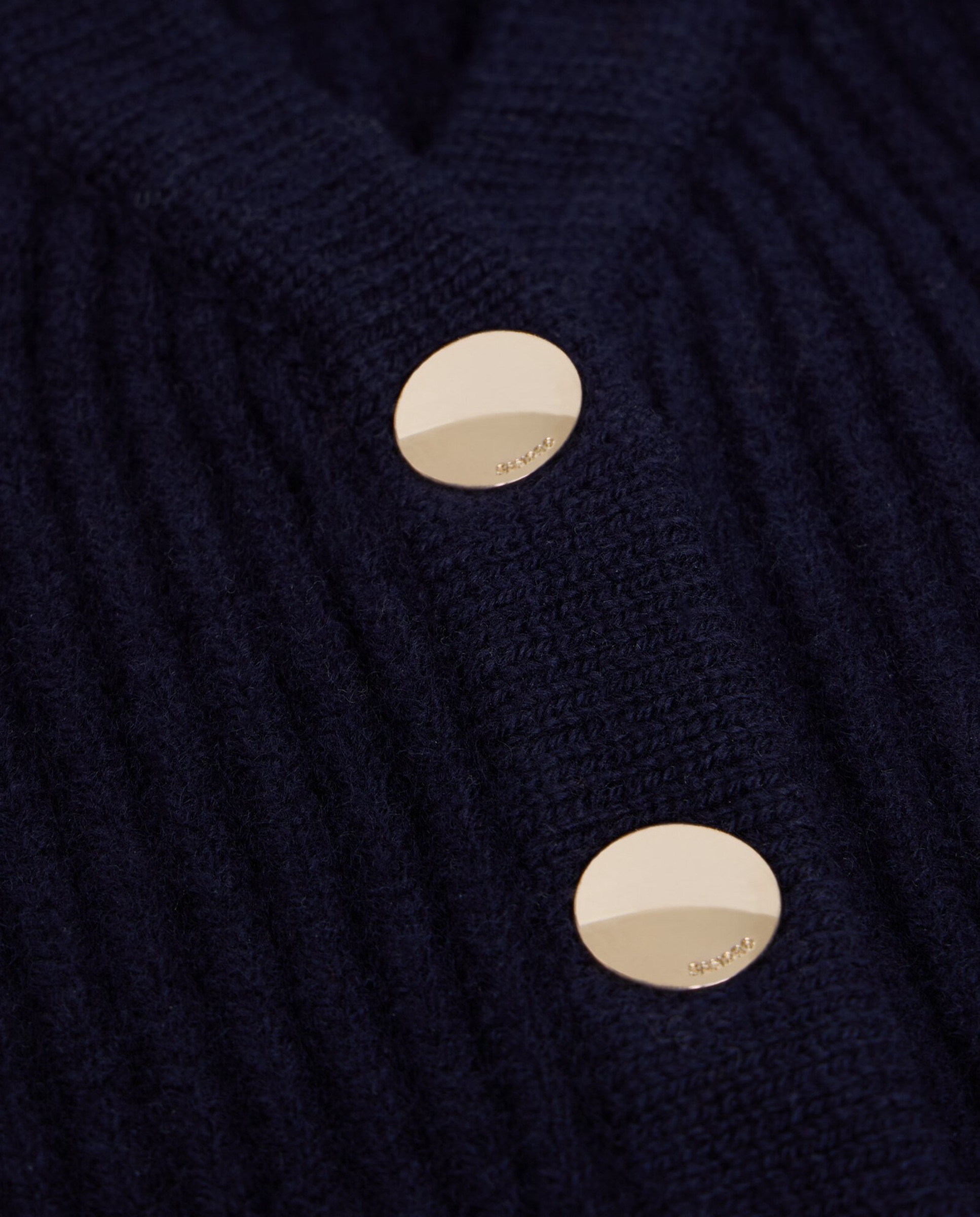 Imagen 3 de Gorro balaclava para mujer de lana acanalada - Sandro - Azul marino Azul marino