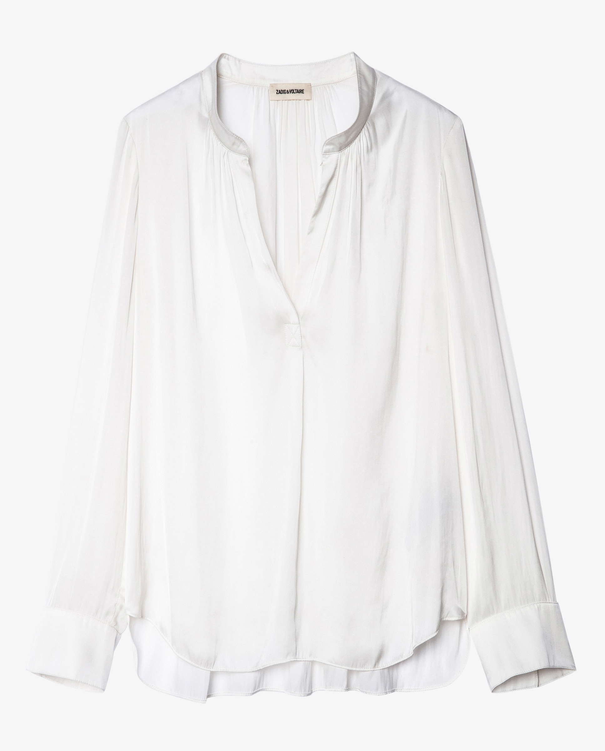 Blusa de mujer Tink lisa de manga larga - Zadig & Voltaire - Blanco Blanco-6