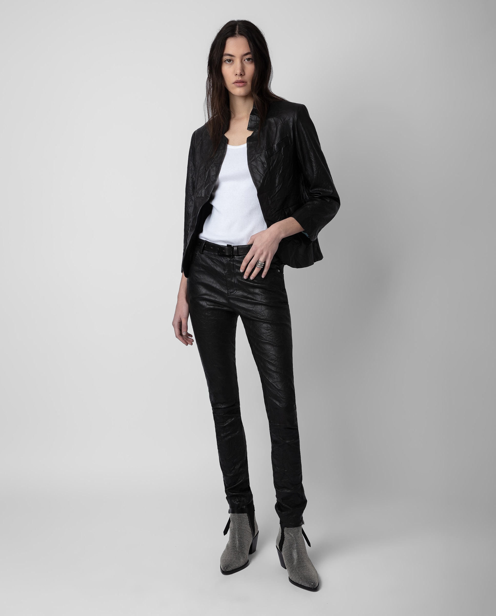 Pantalones de cuero best sale mujer el corte ingles