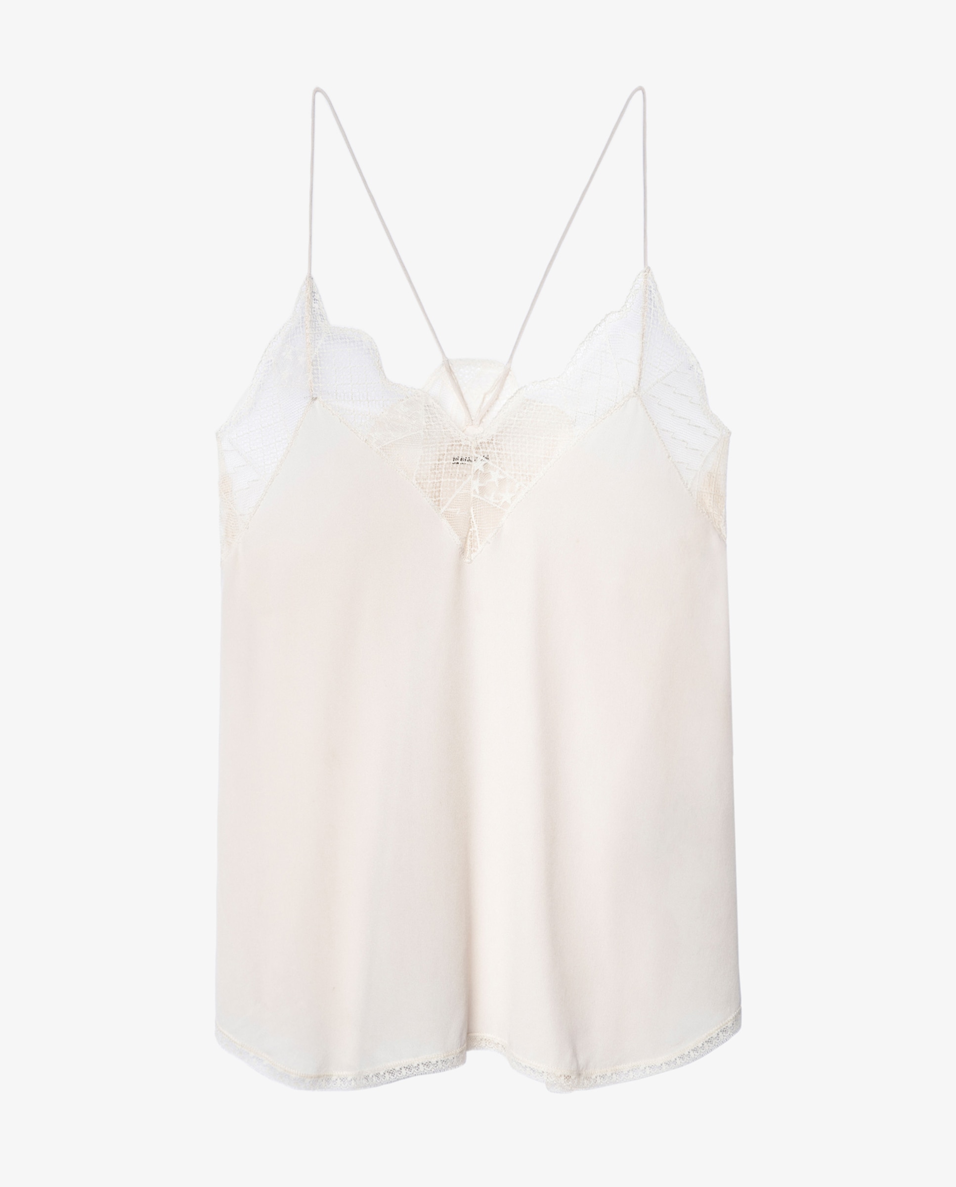Top de mujer Christy lencero de seda - Zadig & Voltaire - Blanco Blanco-5
