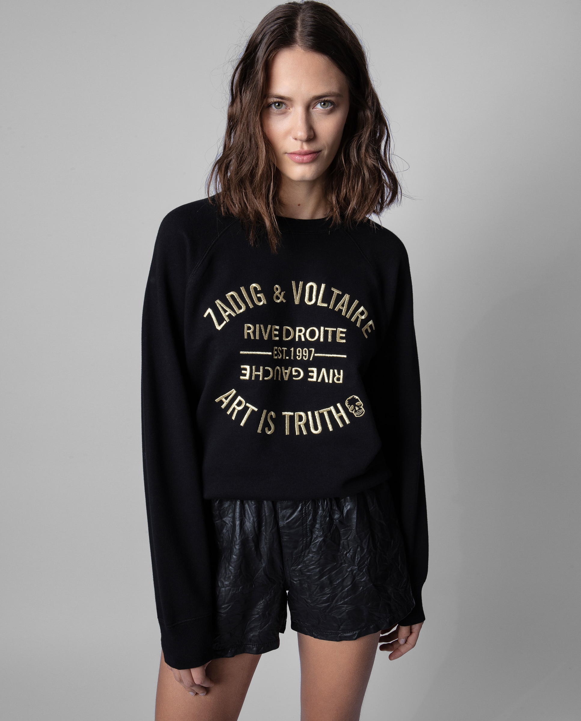 Zadig & Voltaire - Sudadera de mujer Upper Blason con bordado.