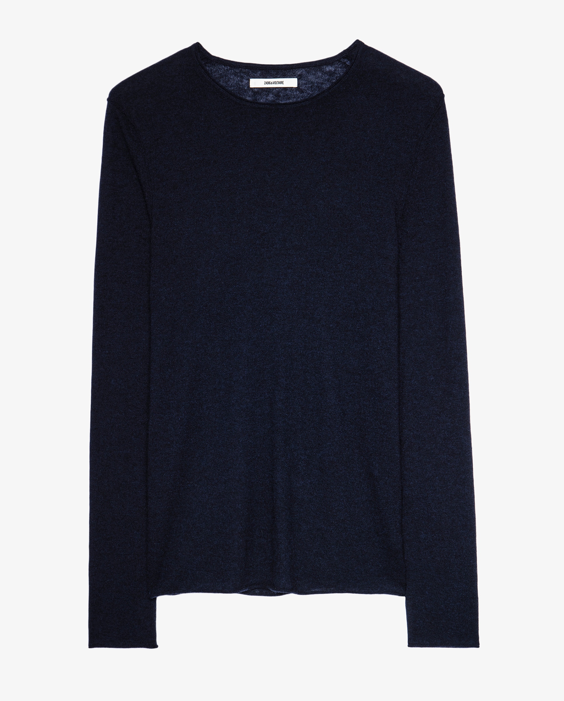 Jersey Teiss de hombre en cachemira de color azul con cuello redondo - Zadig & Voltaire - Azul marino Azul marino-5