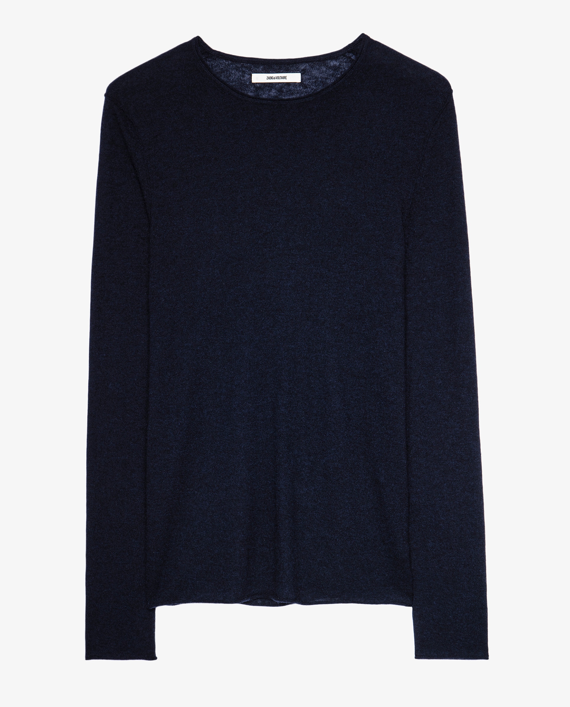 Jersey Teiss de hombre en cachemira de color azul con cuello redondo - Zadig & Voltaire - Azul marino Azul marino-6