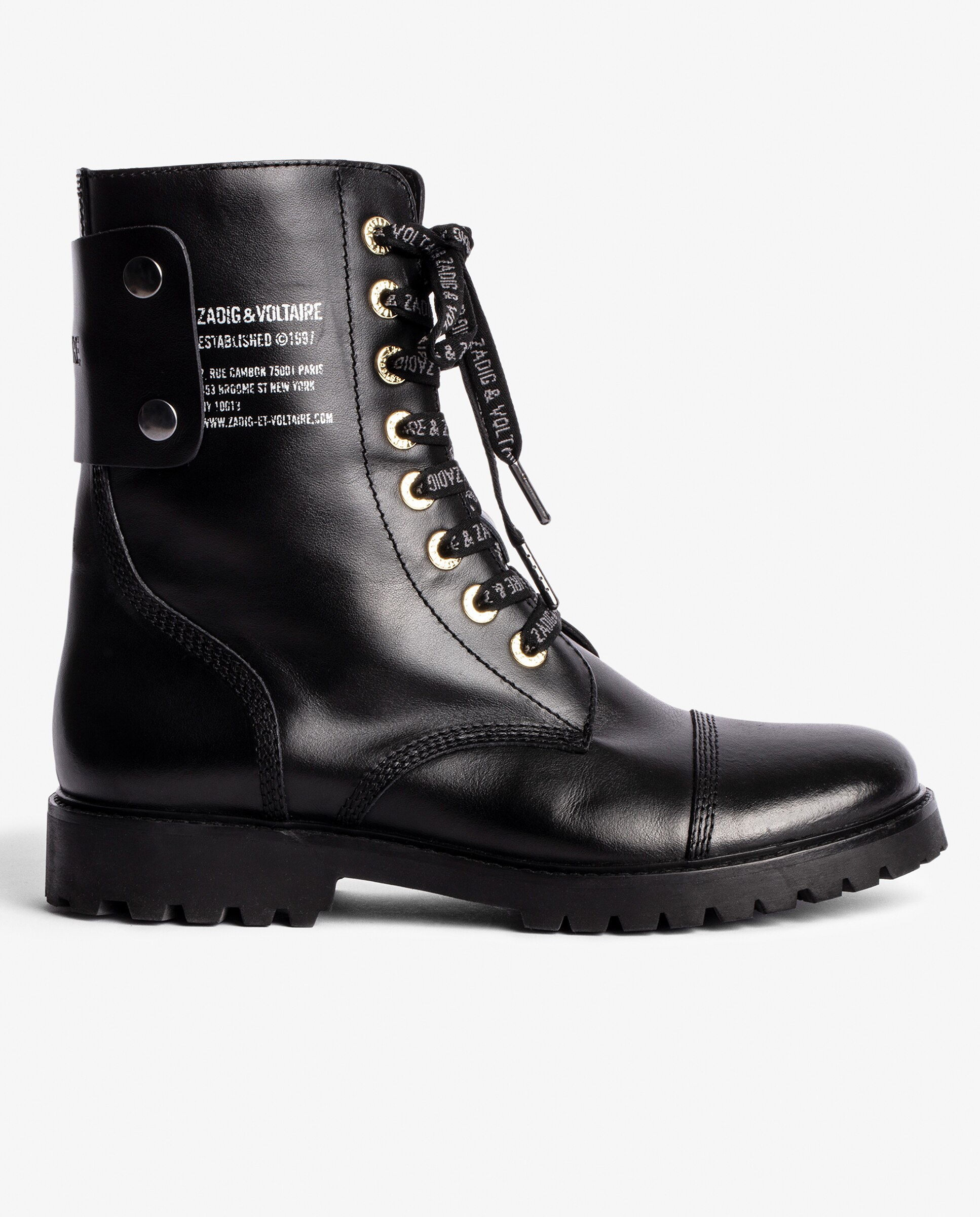 Botines de mujer Joe de cuero - Zadig & Voltaire - Negro Negro-1