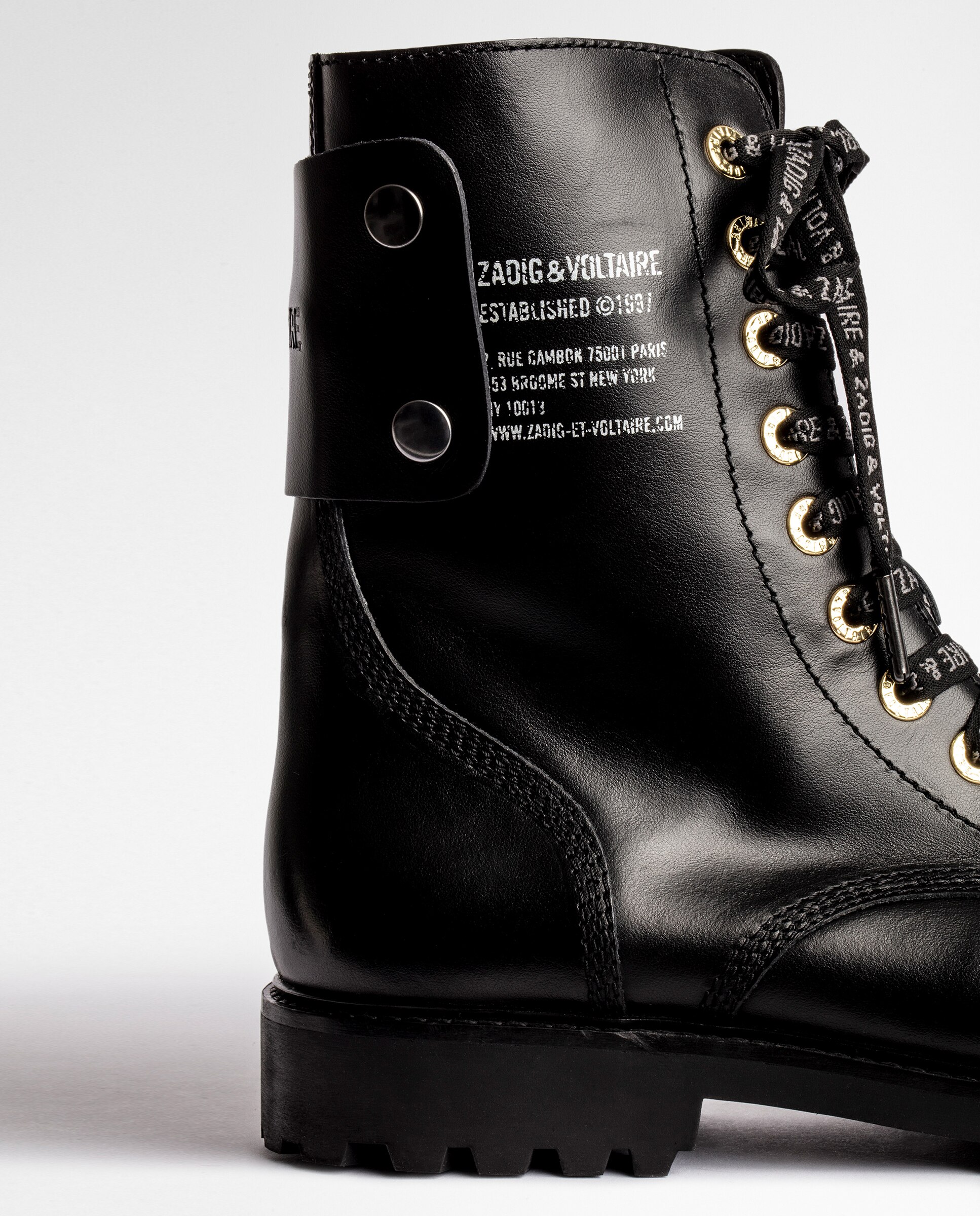 Botines de mujer Joe de cuero - Zadig & Voltaire - Negro Negro-4
