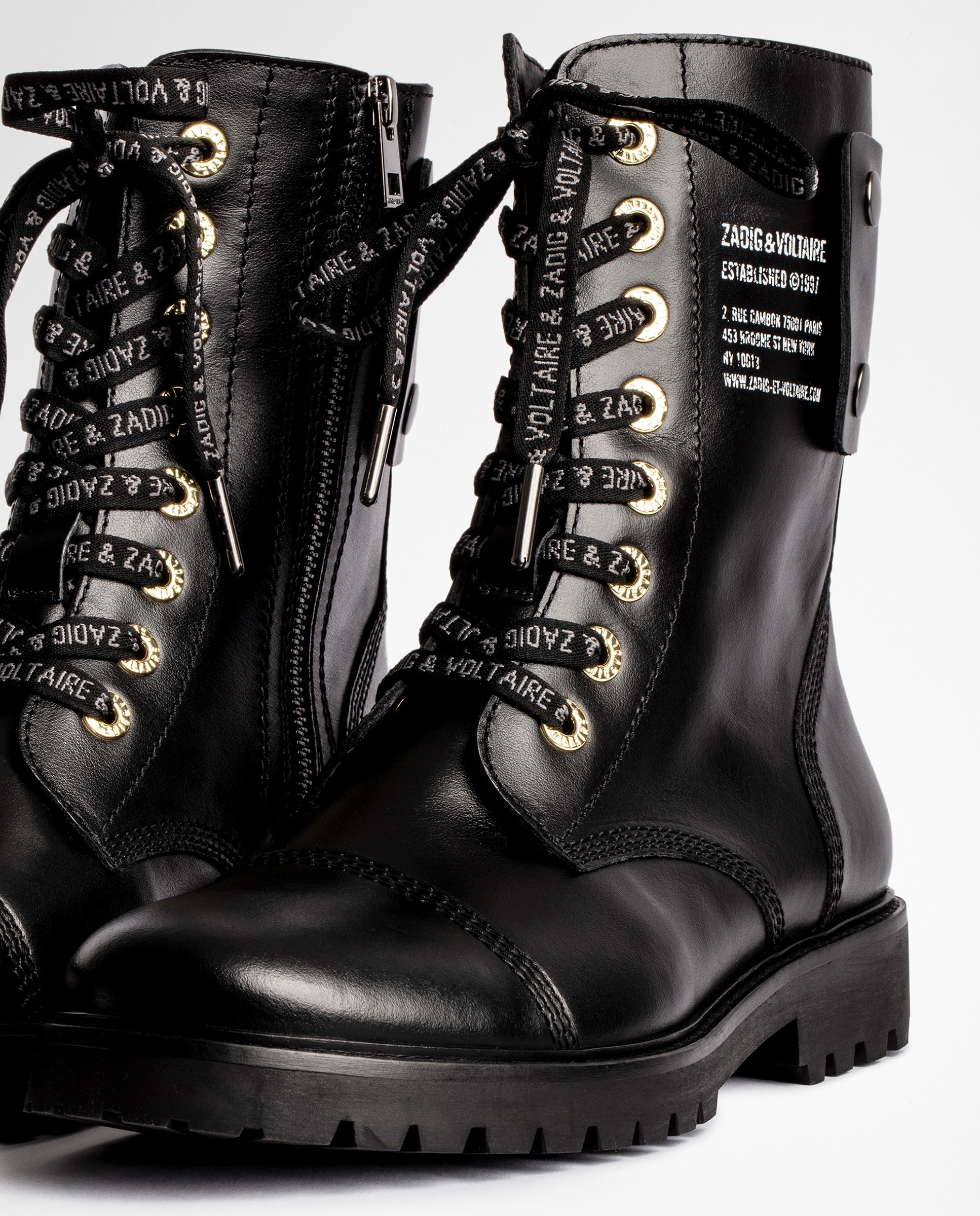 Botines de mujer Joe de cuero - Zadig & Voltaire - Negro Negro-5