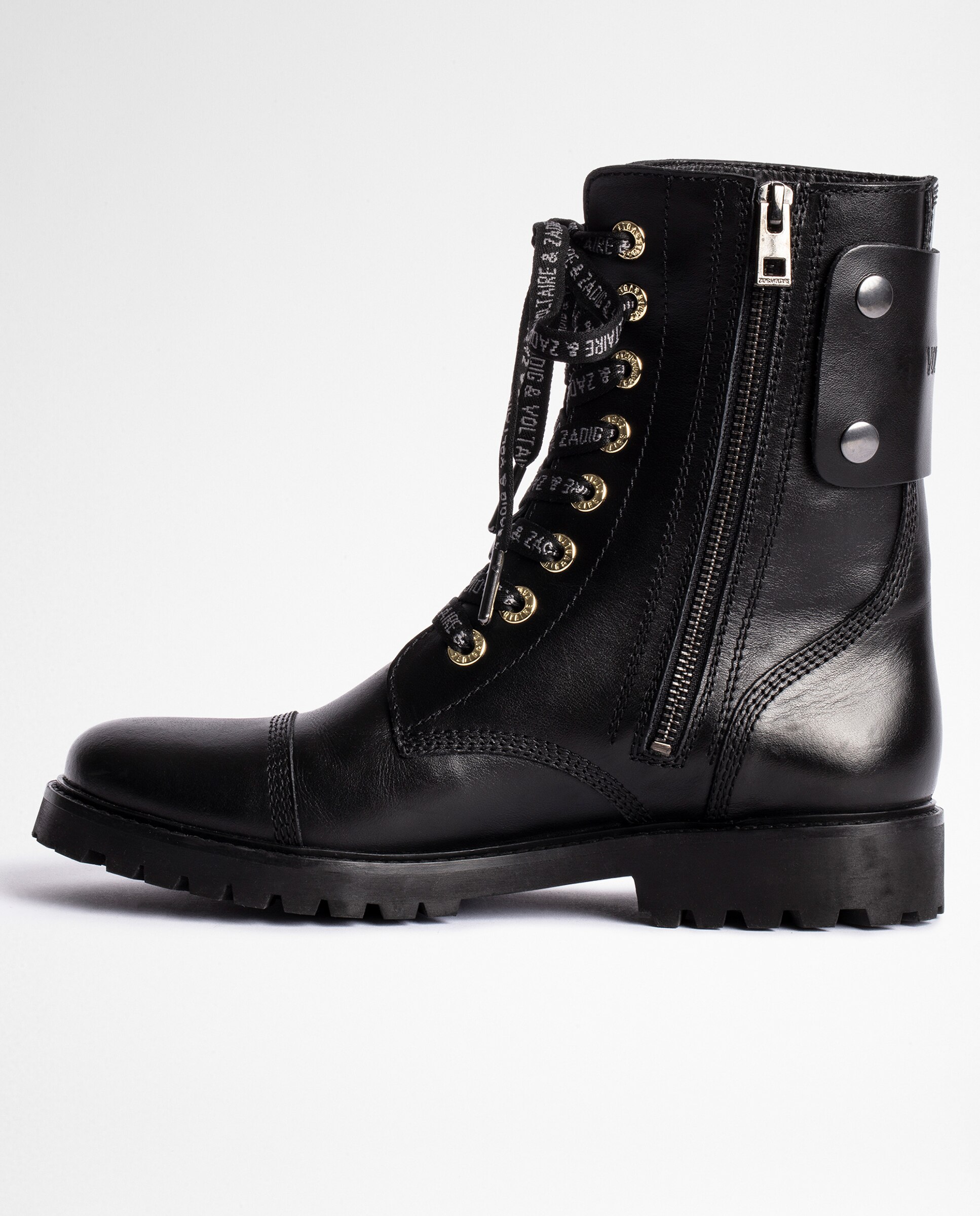 Botines de mujer Joe de cuero - Zadig & Voltaire - Negro Negro-6