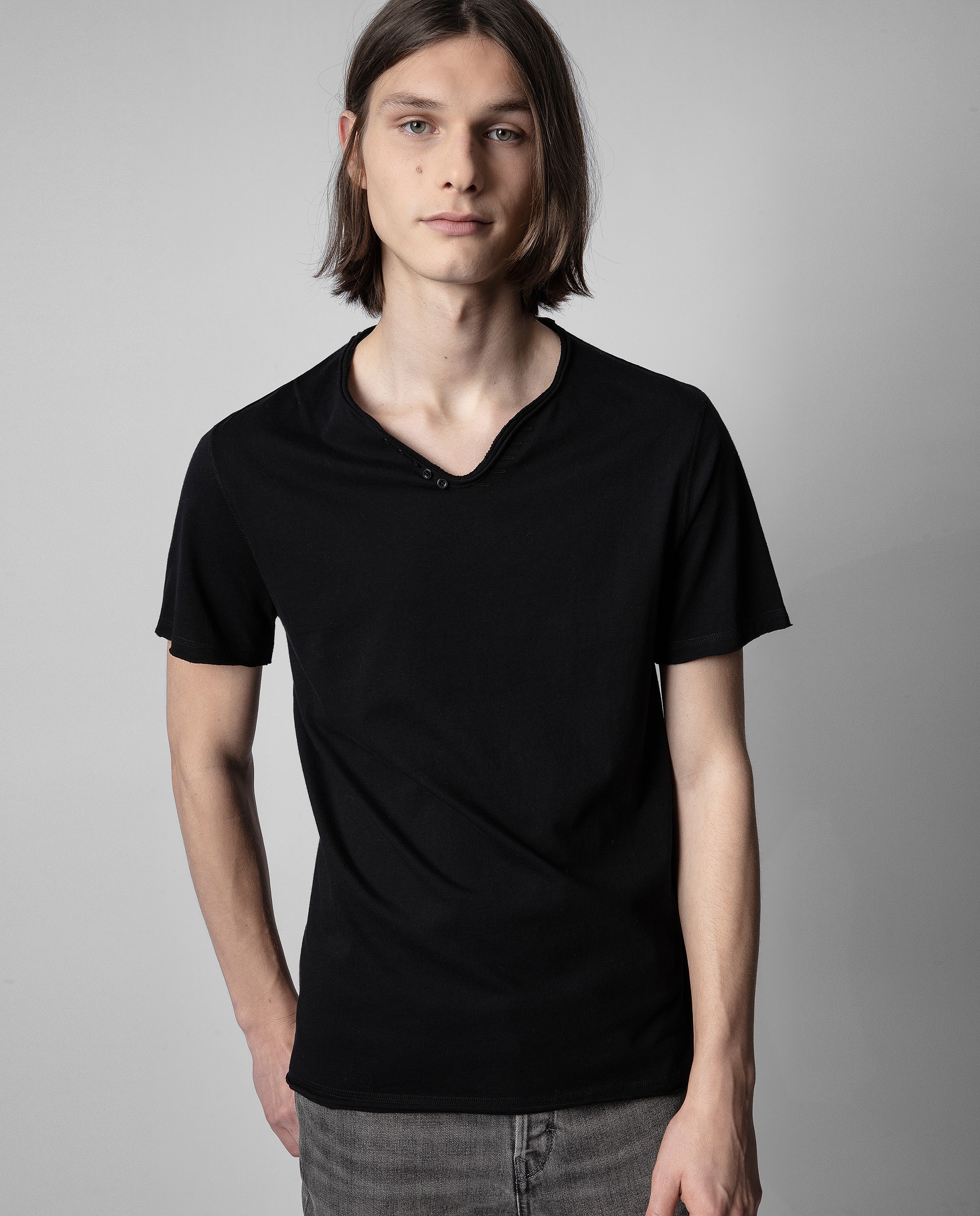 Zadig & Voltaire - Camiseta de hombre Monastir de algodón con manga corta.