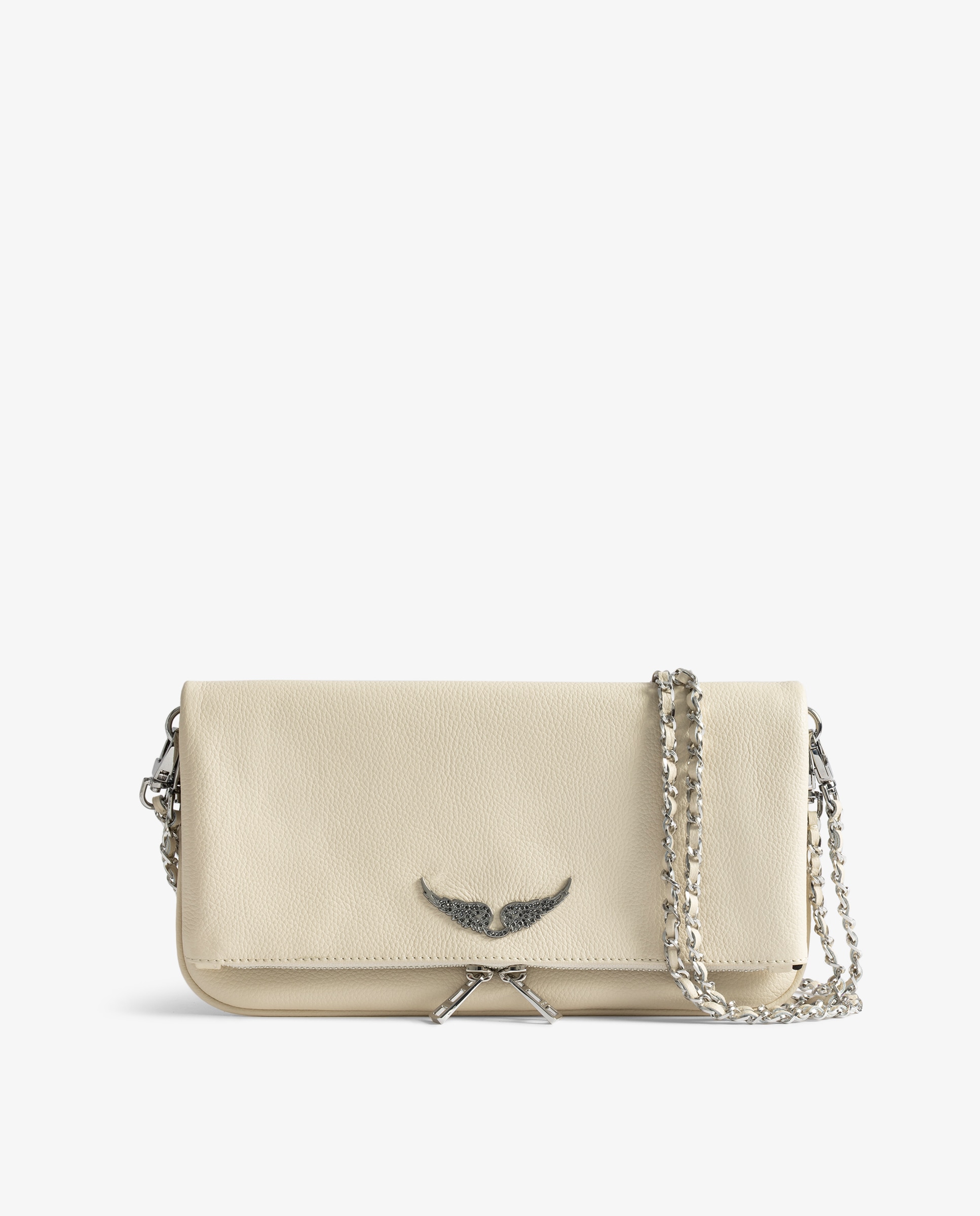Bolso de mano rock de piel granulada - Zadig & Voltaire - Blanco Blanco-1