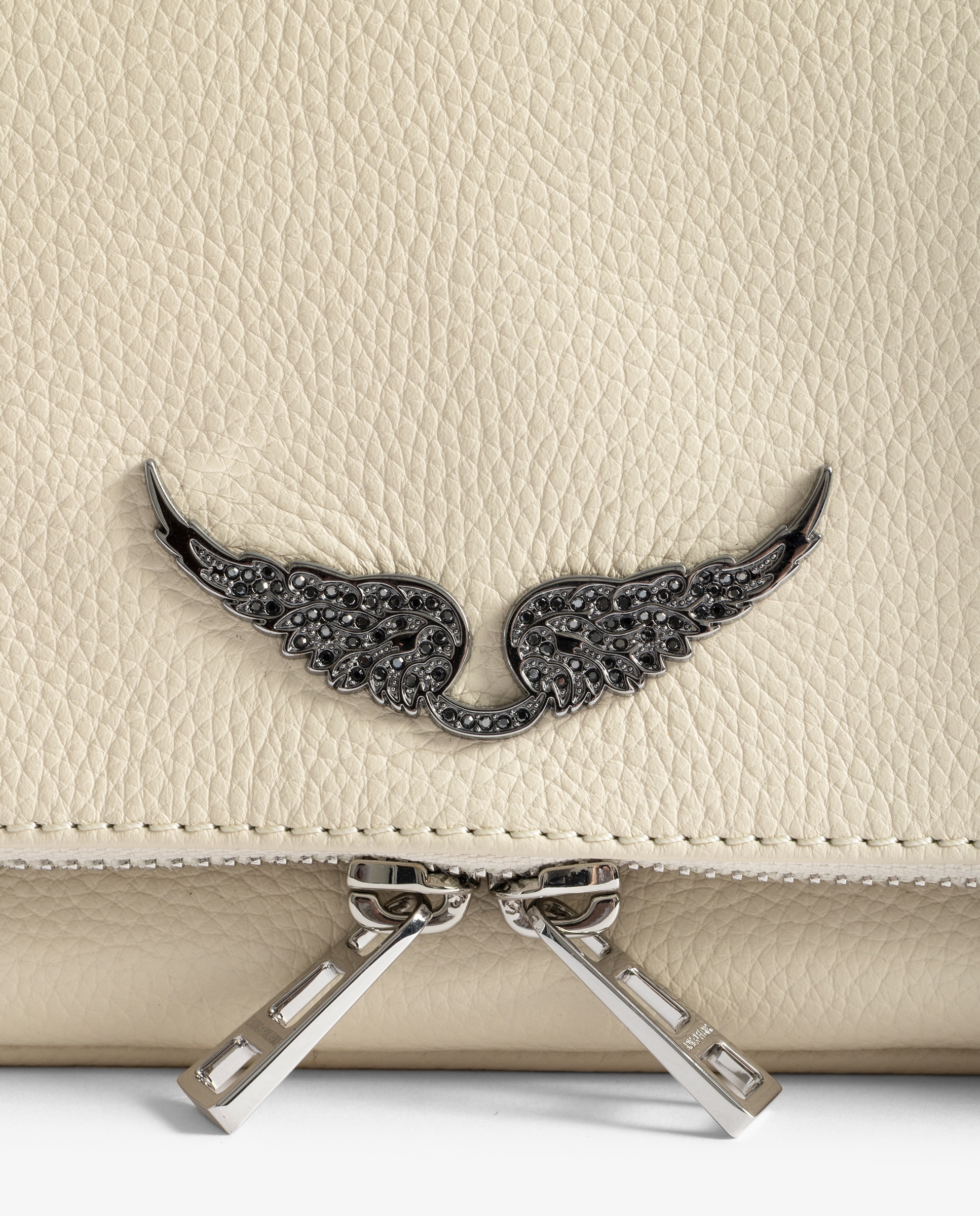 Bolso de mano rock de piel granulada - Zadig & Voltaire - Blanco Blanco-4